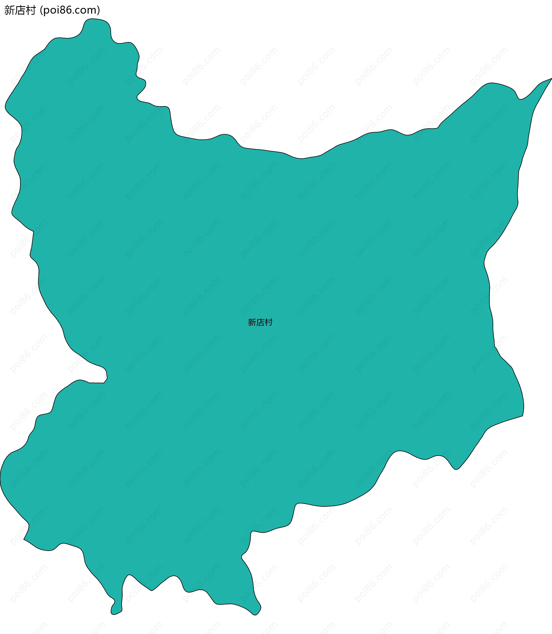 新店村边界地图