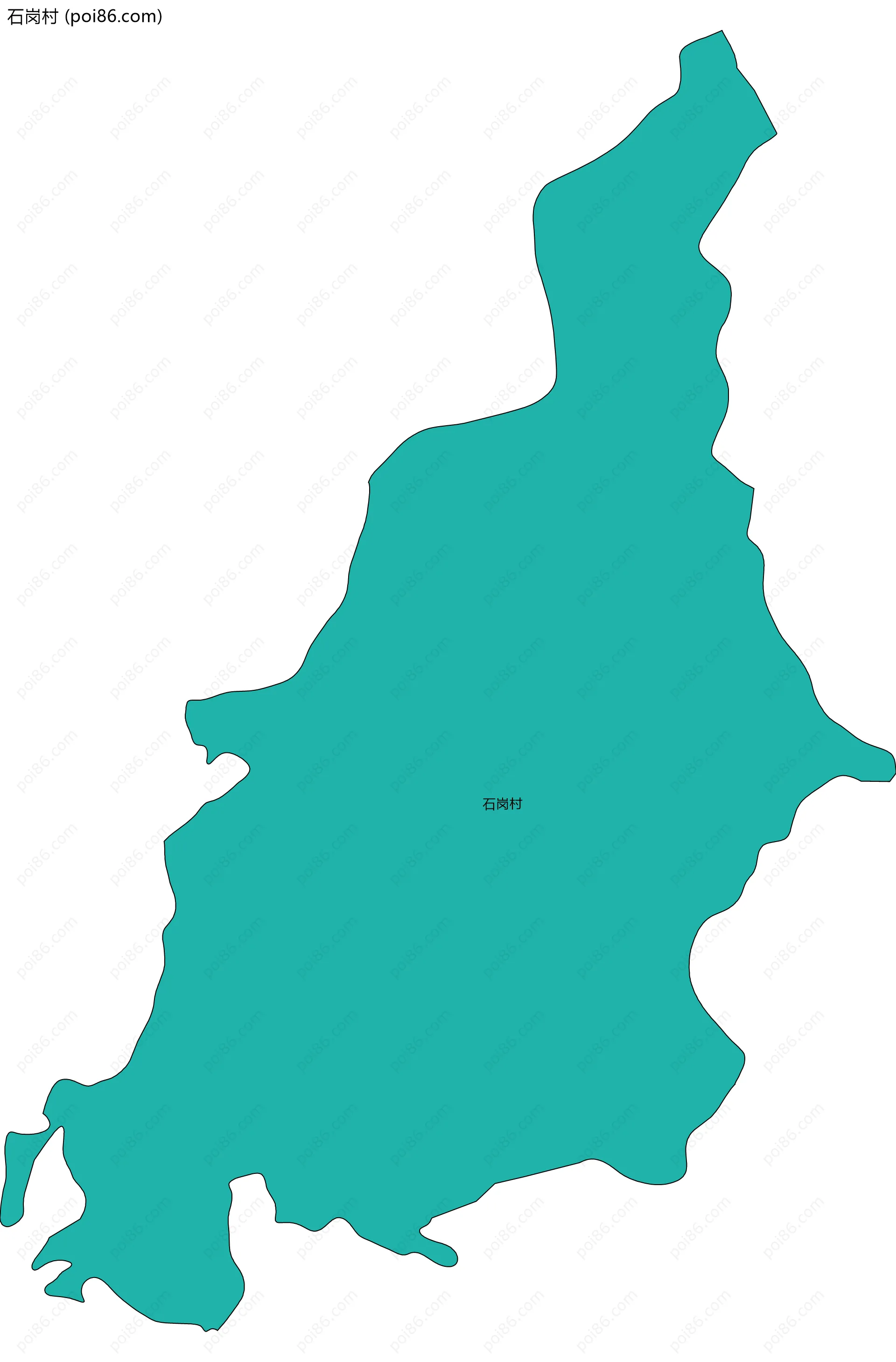 石岗村边界地图