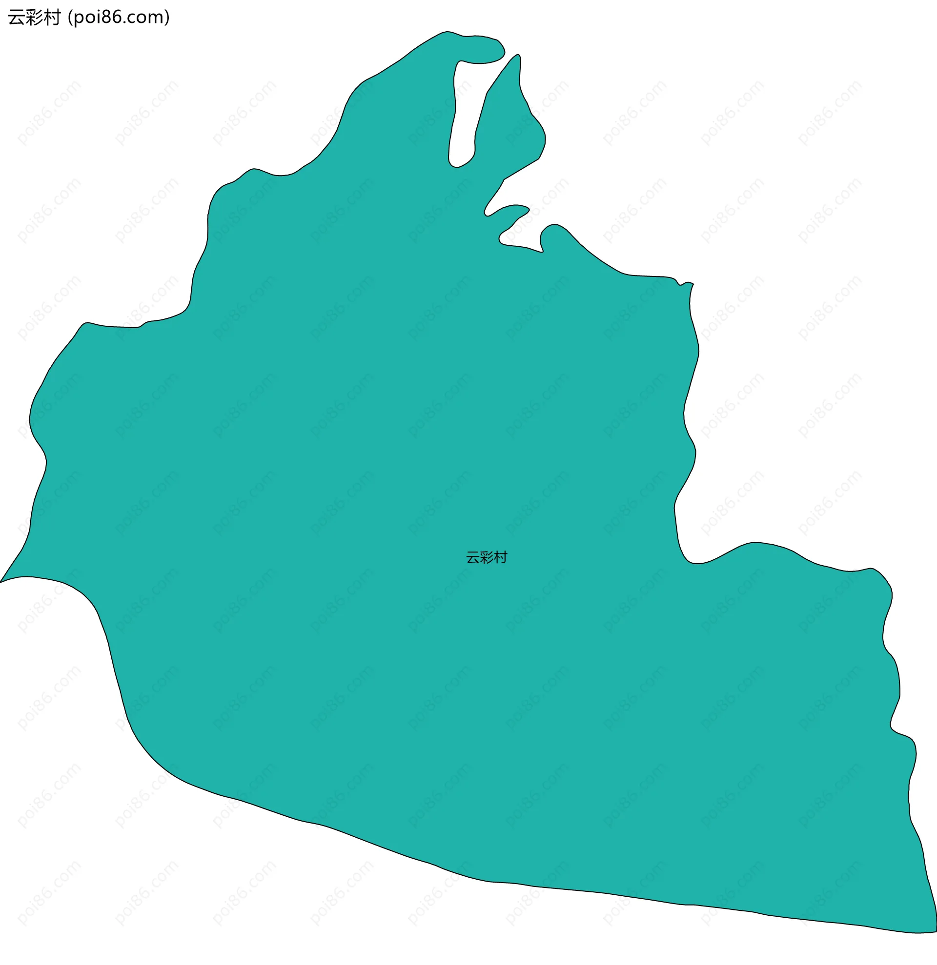 云彩村边界地图