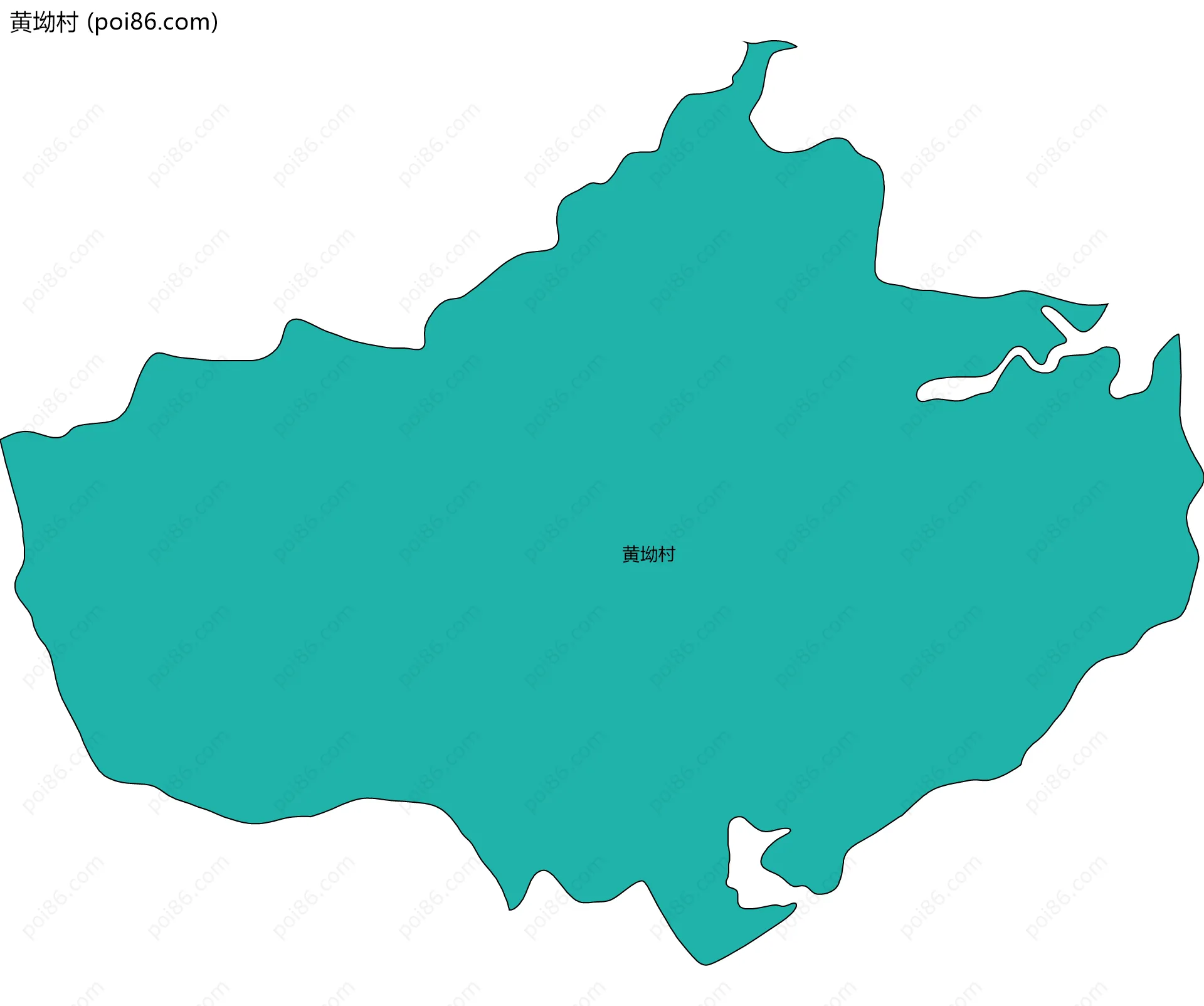 黄坳村边界地图