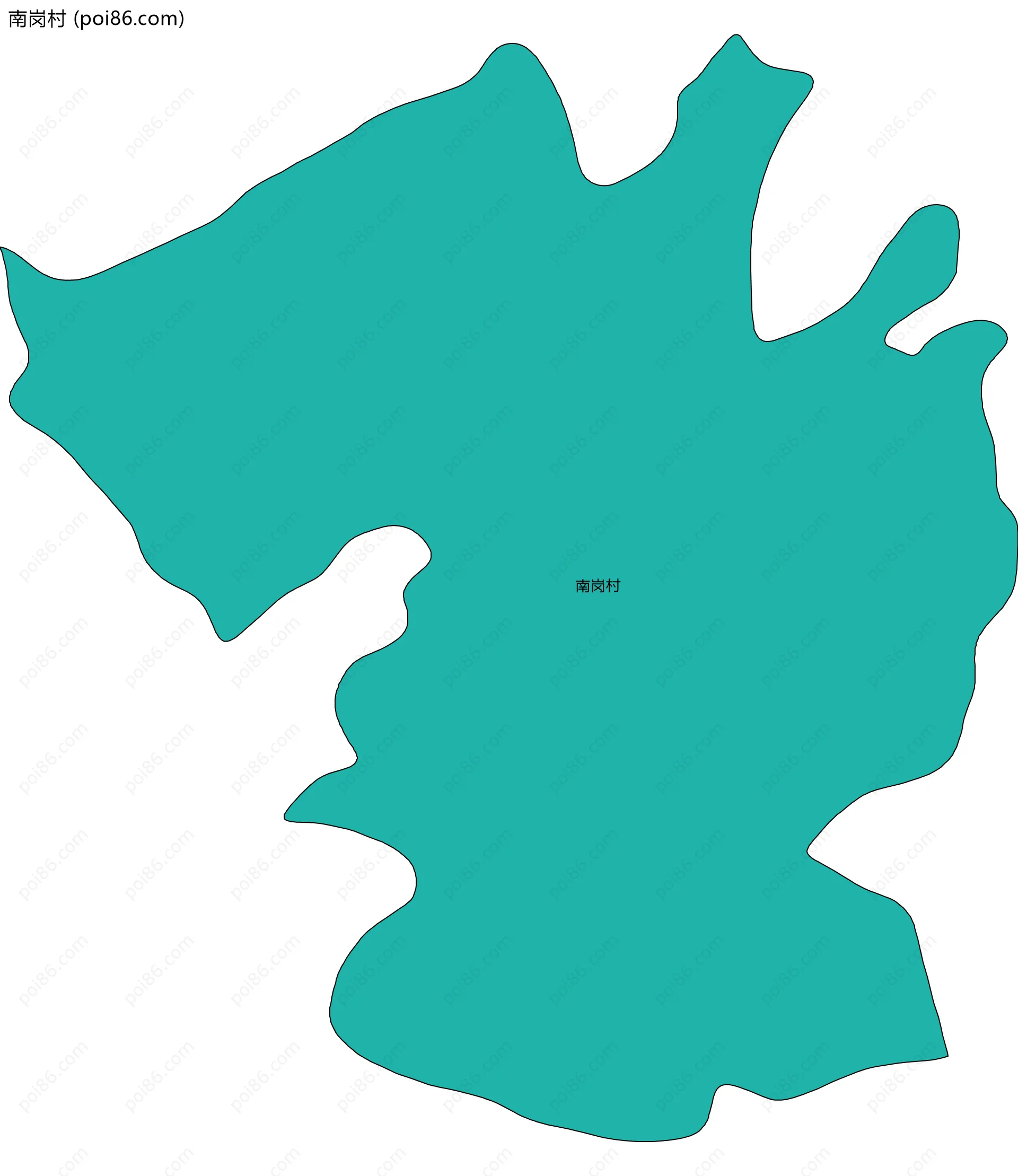 南岗村边界地图