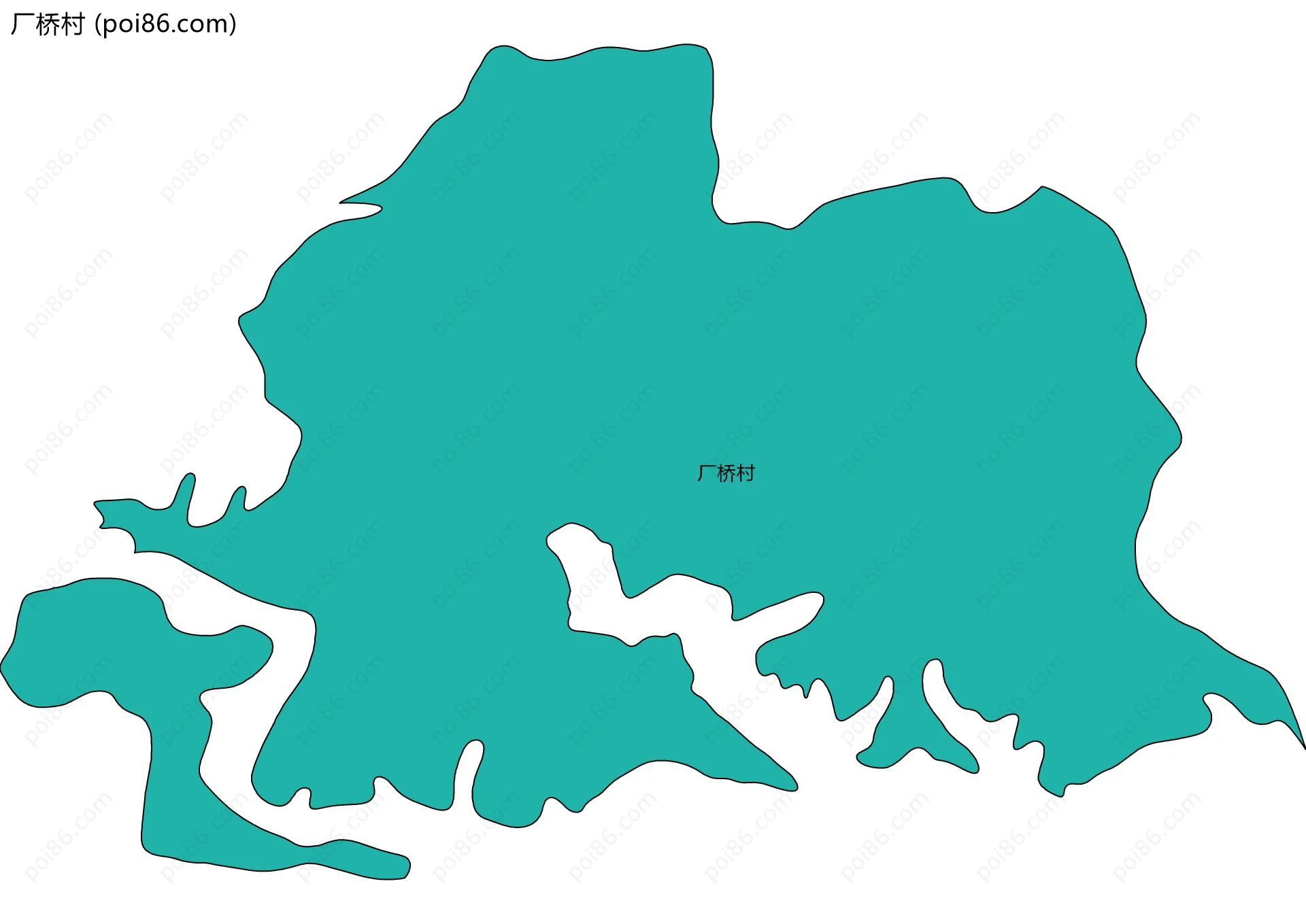 厂桥村边界地图