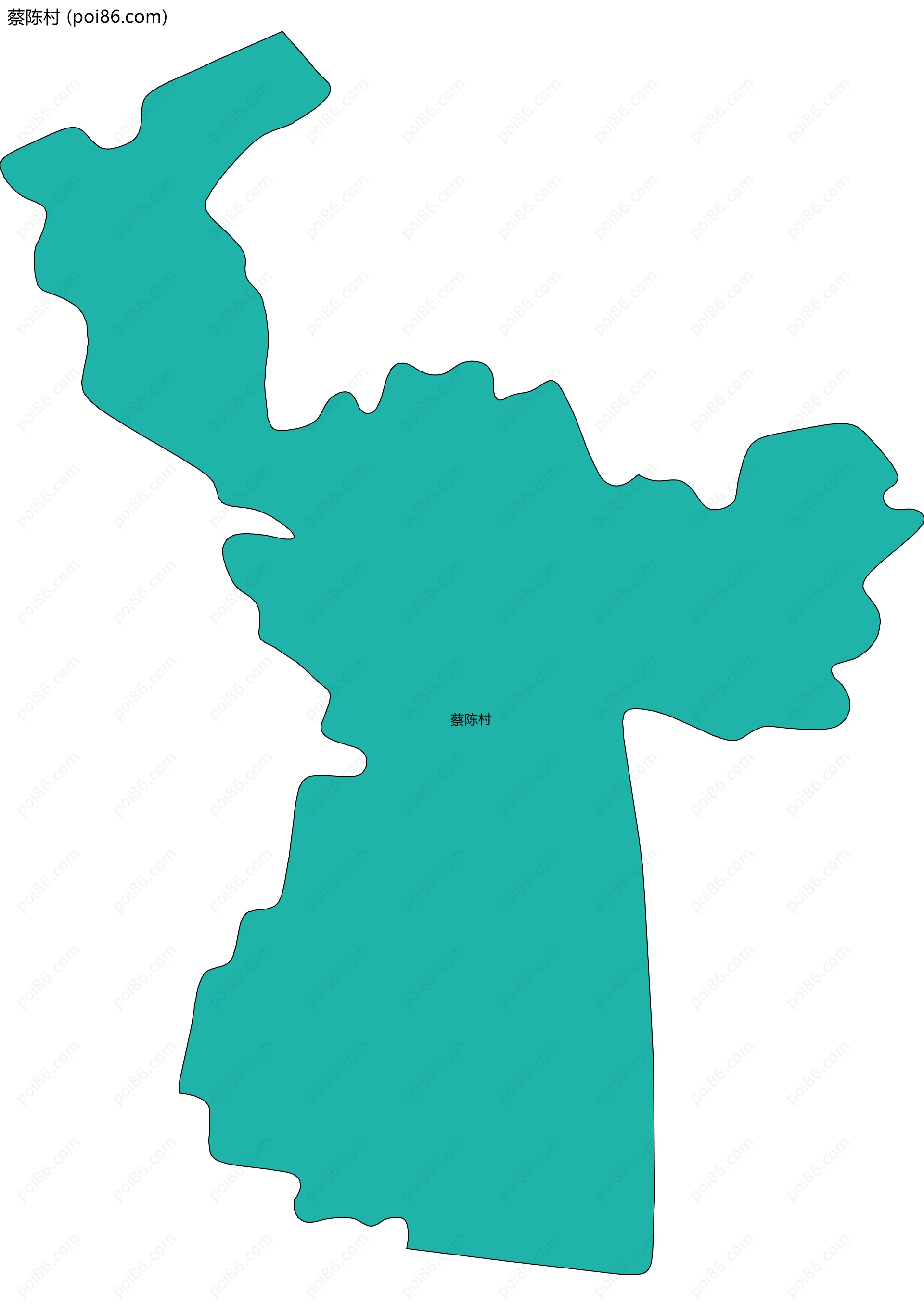 蔡陈村边界地图