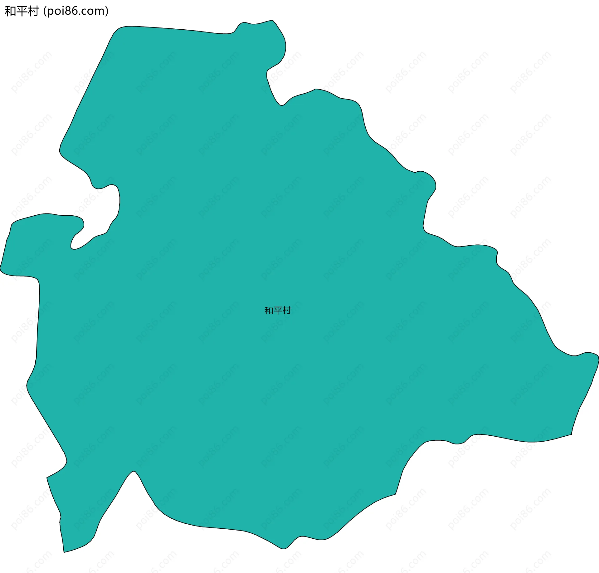 和平村边界地图