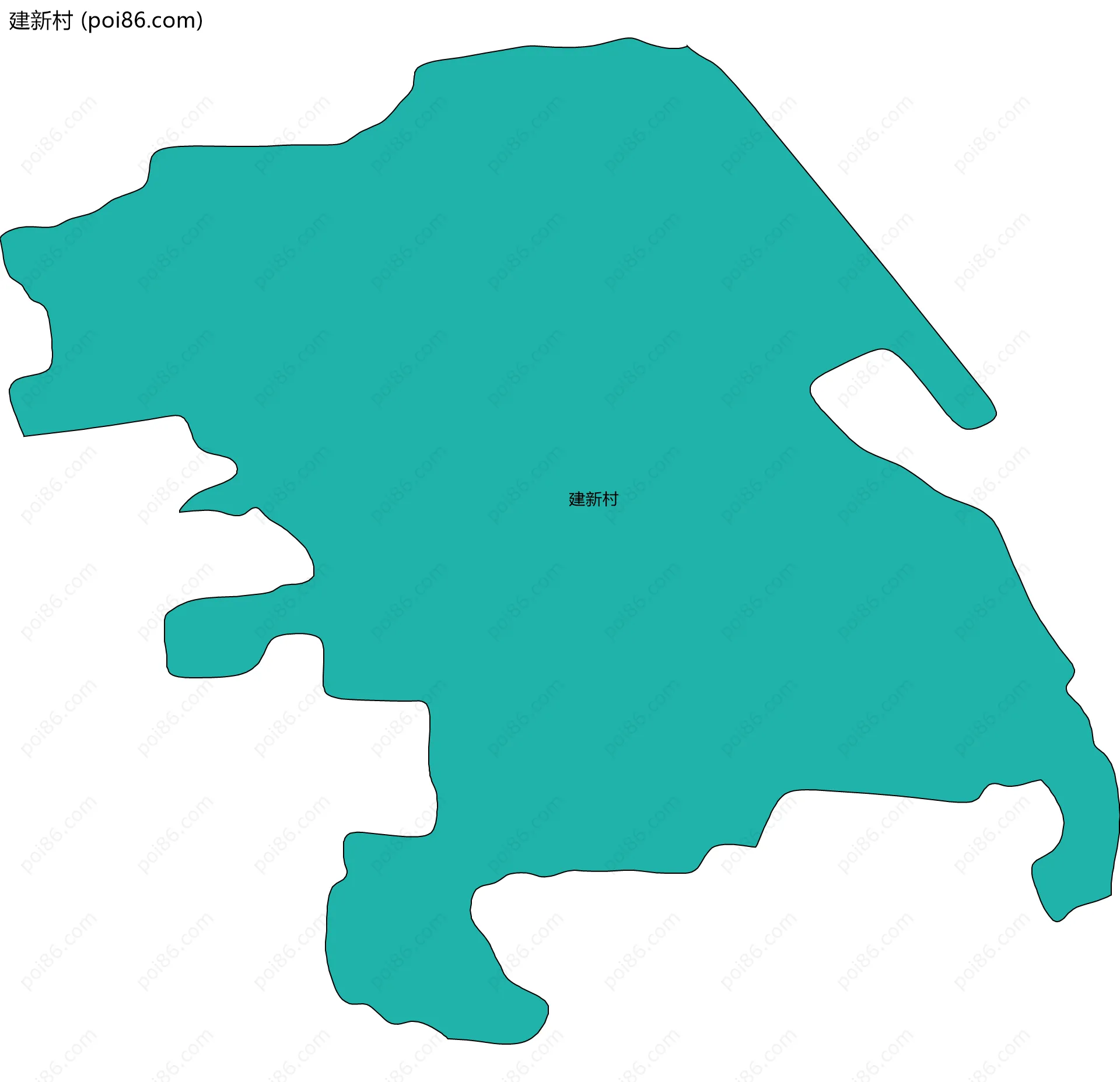 建新村边界地图