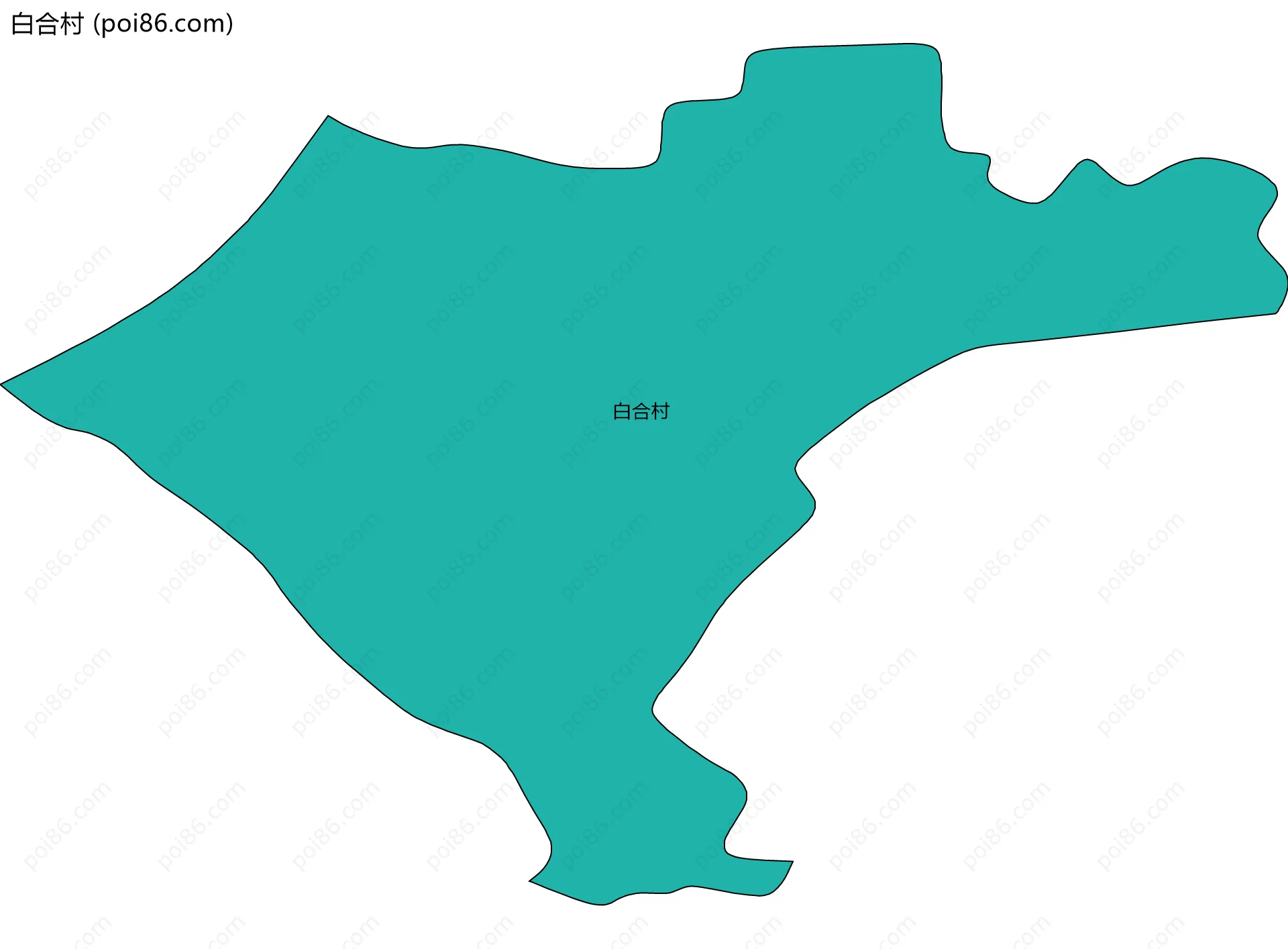 白合村边界地图