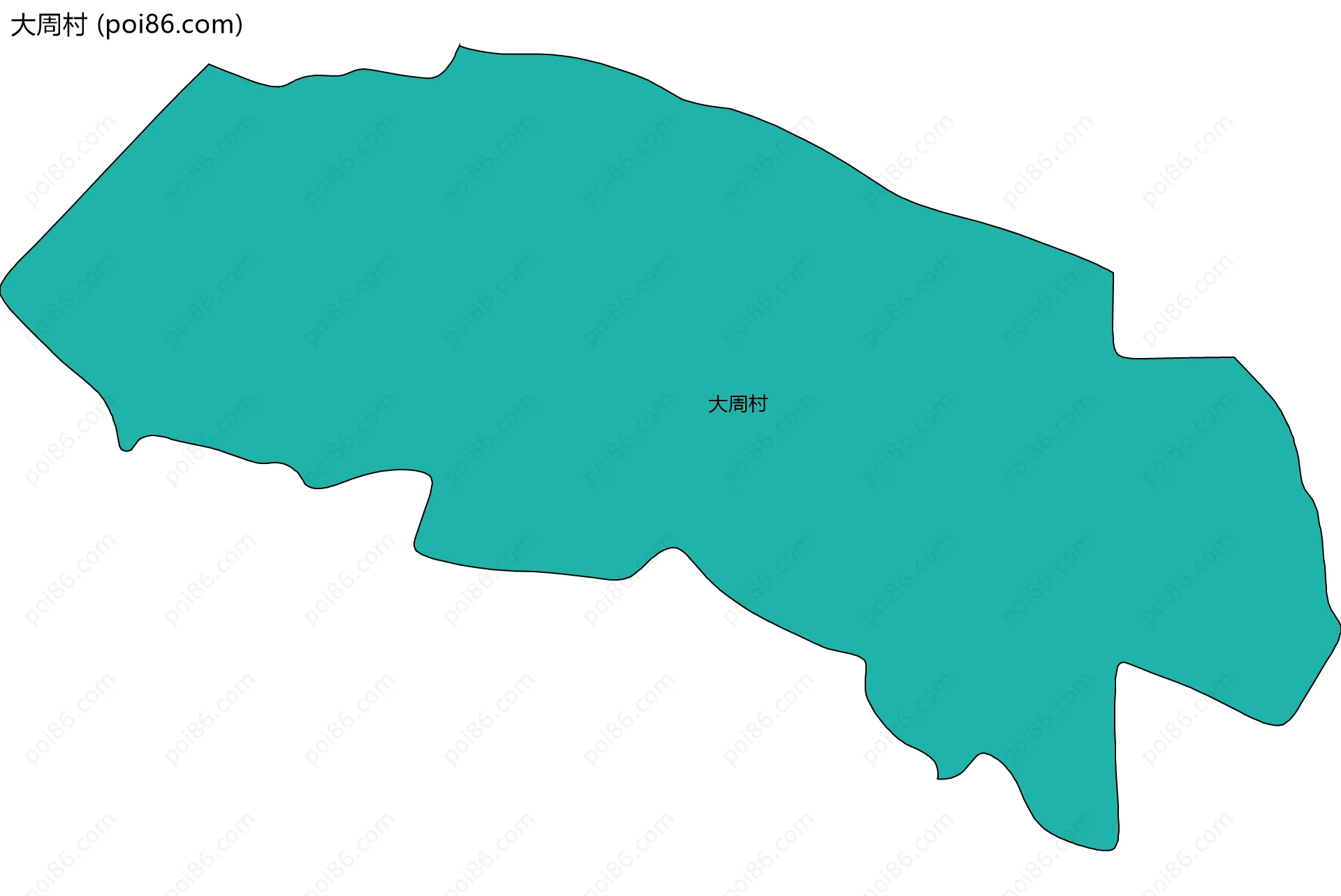 大周村边界地图