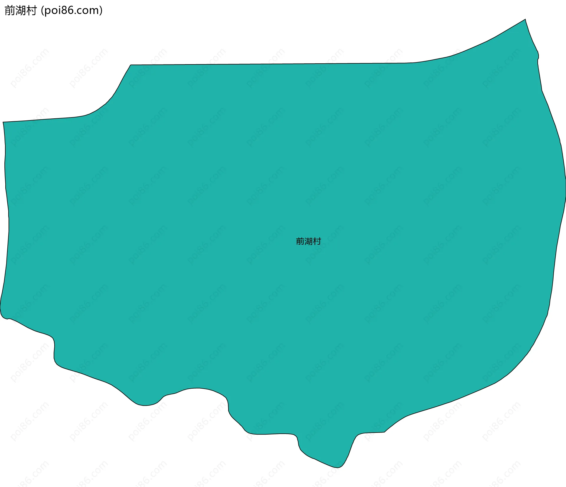 前湖村边界地图