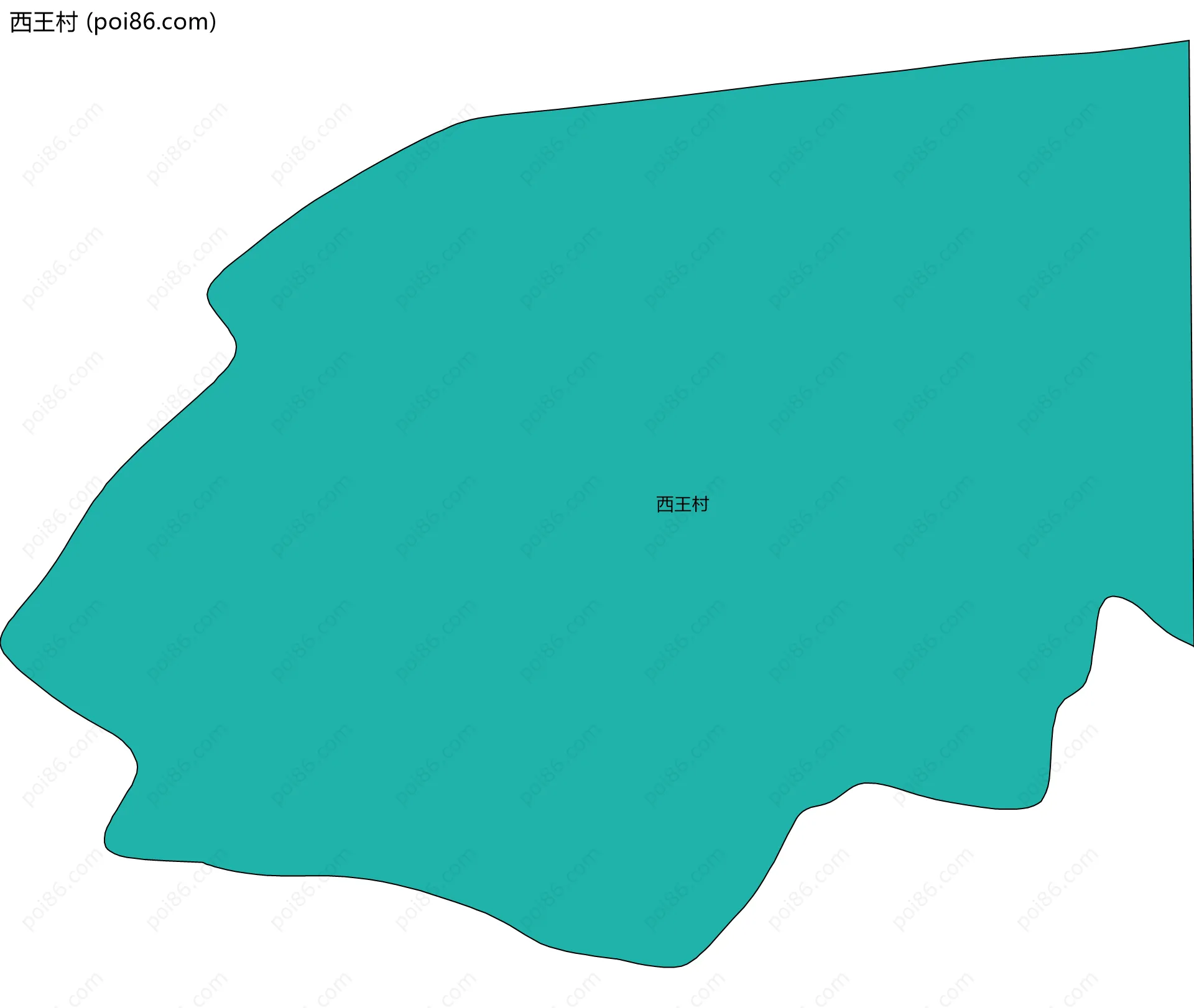 西王村边界地图