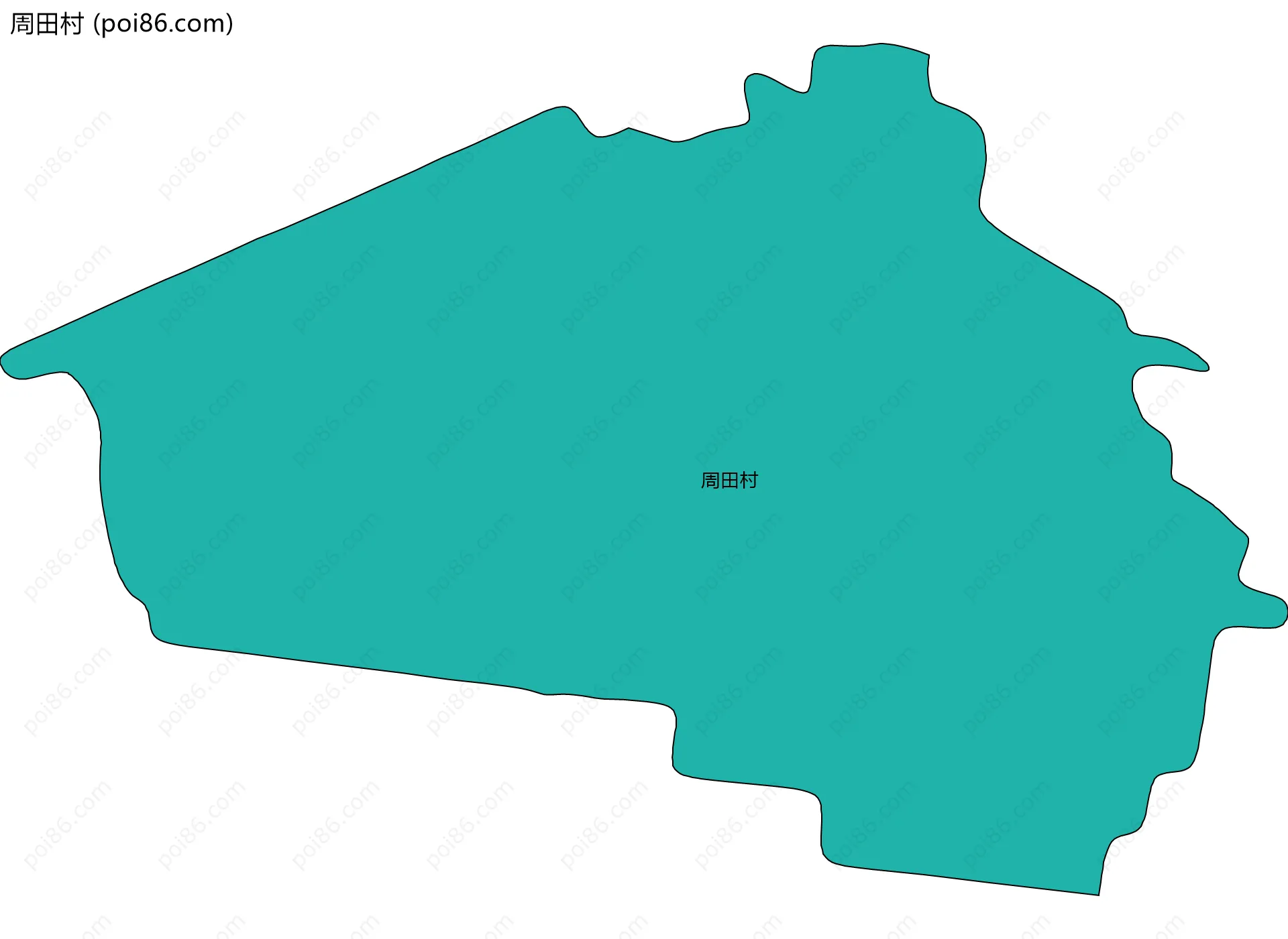周田村边界地图