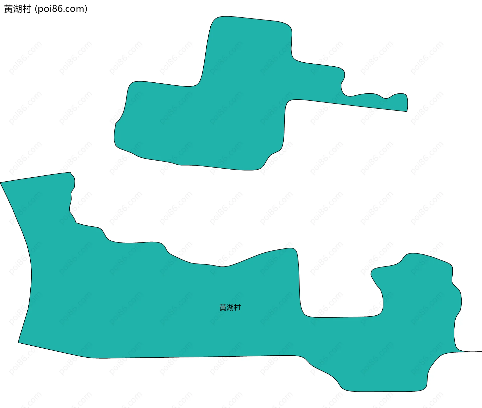 黄湖村边界地图