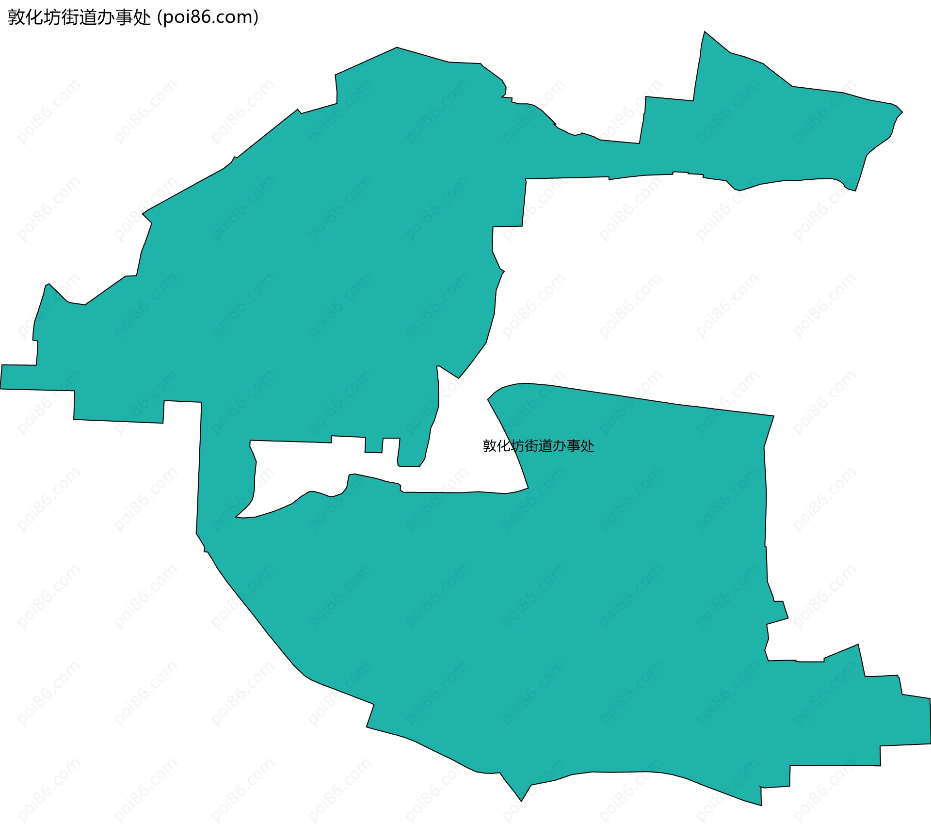 敦化坊街道办事处边界地图