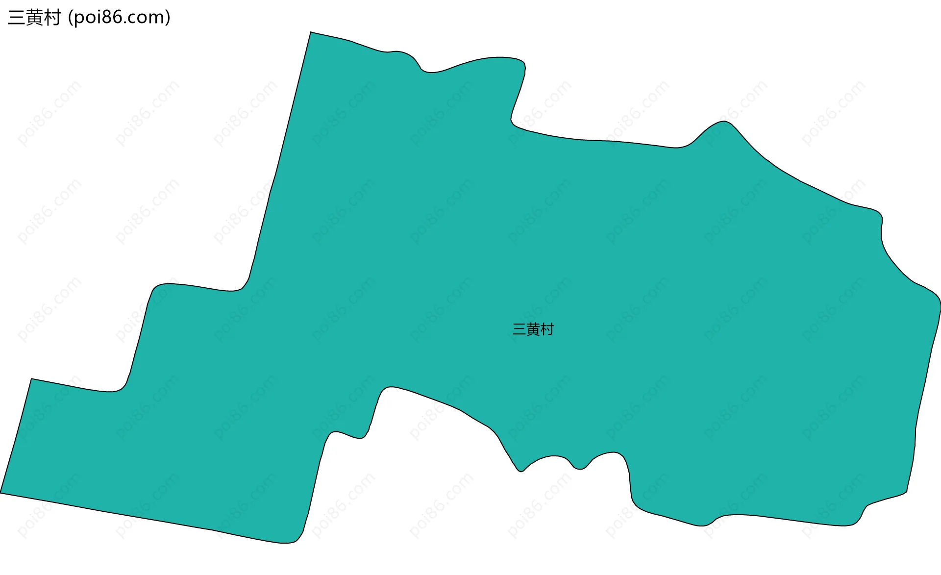 三黄村边界地图