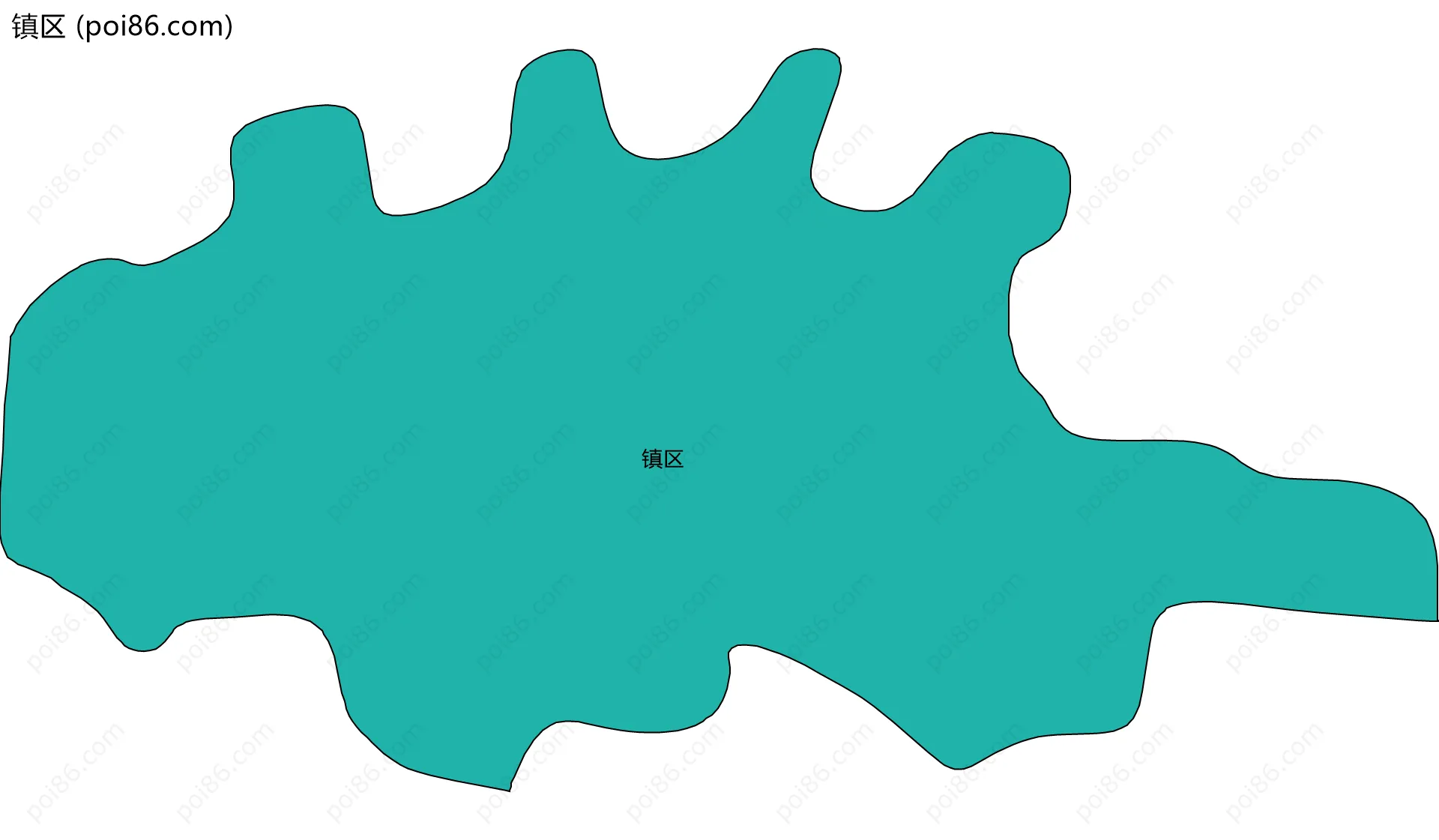 镇区边界地图