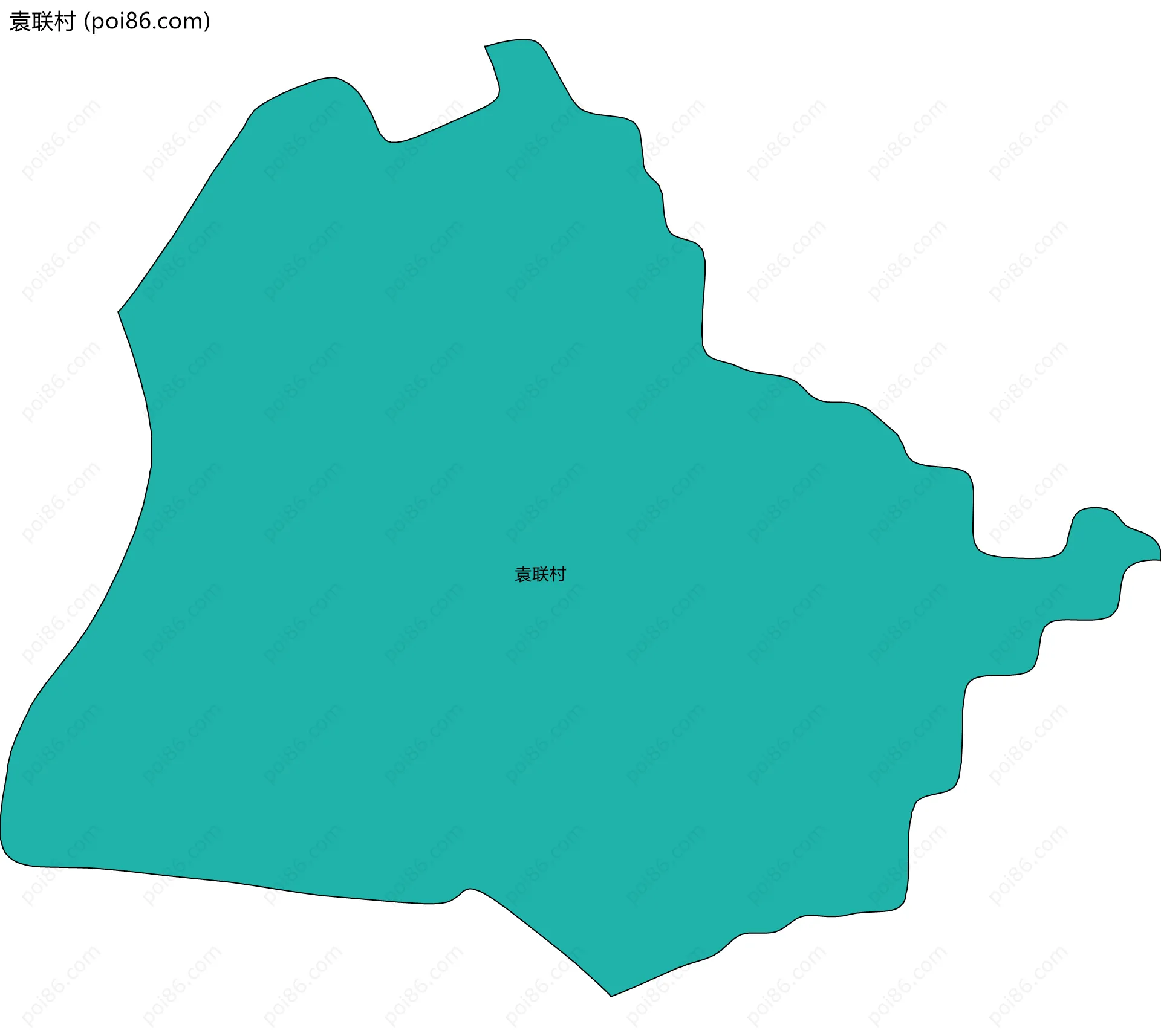 袁联村边界地图