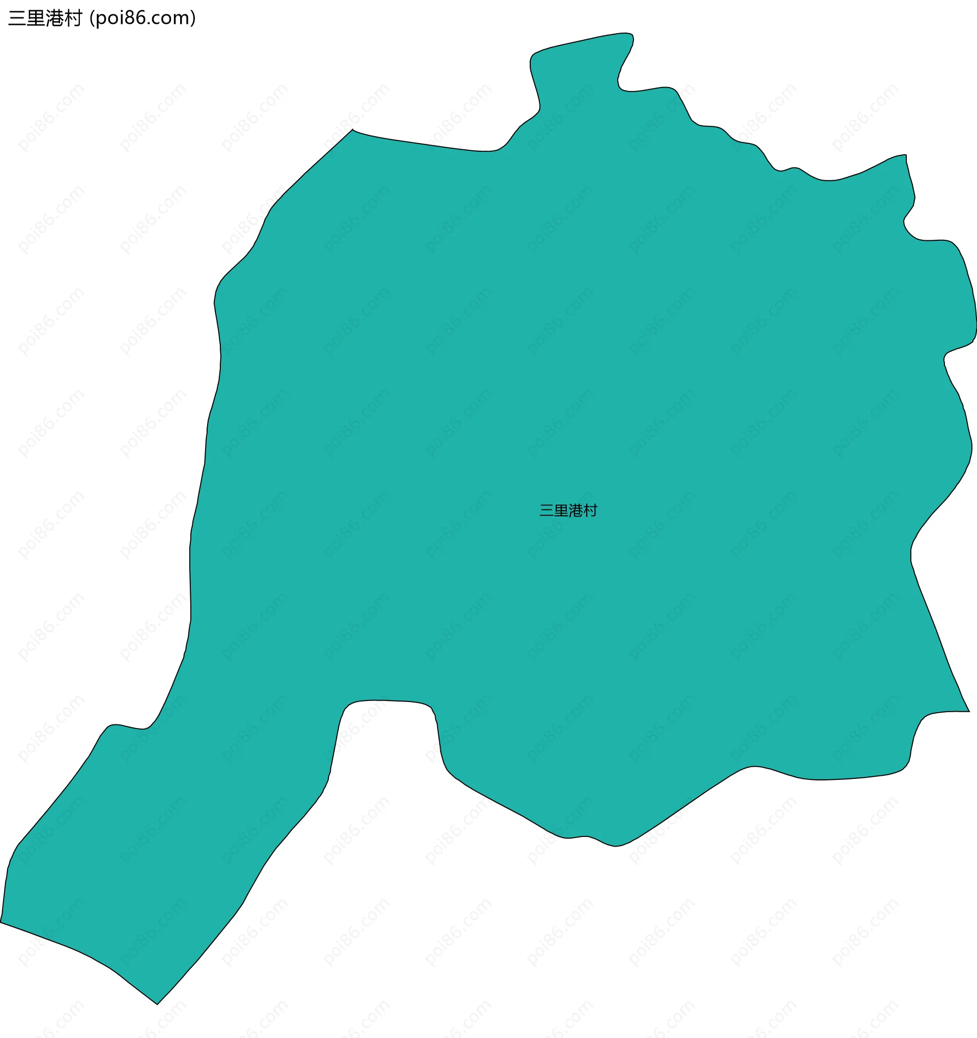 三里港村边界地图