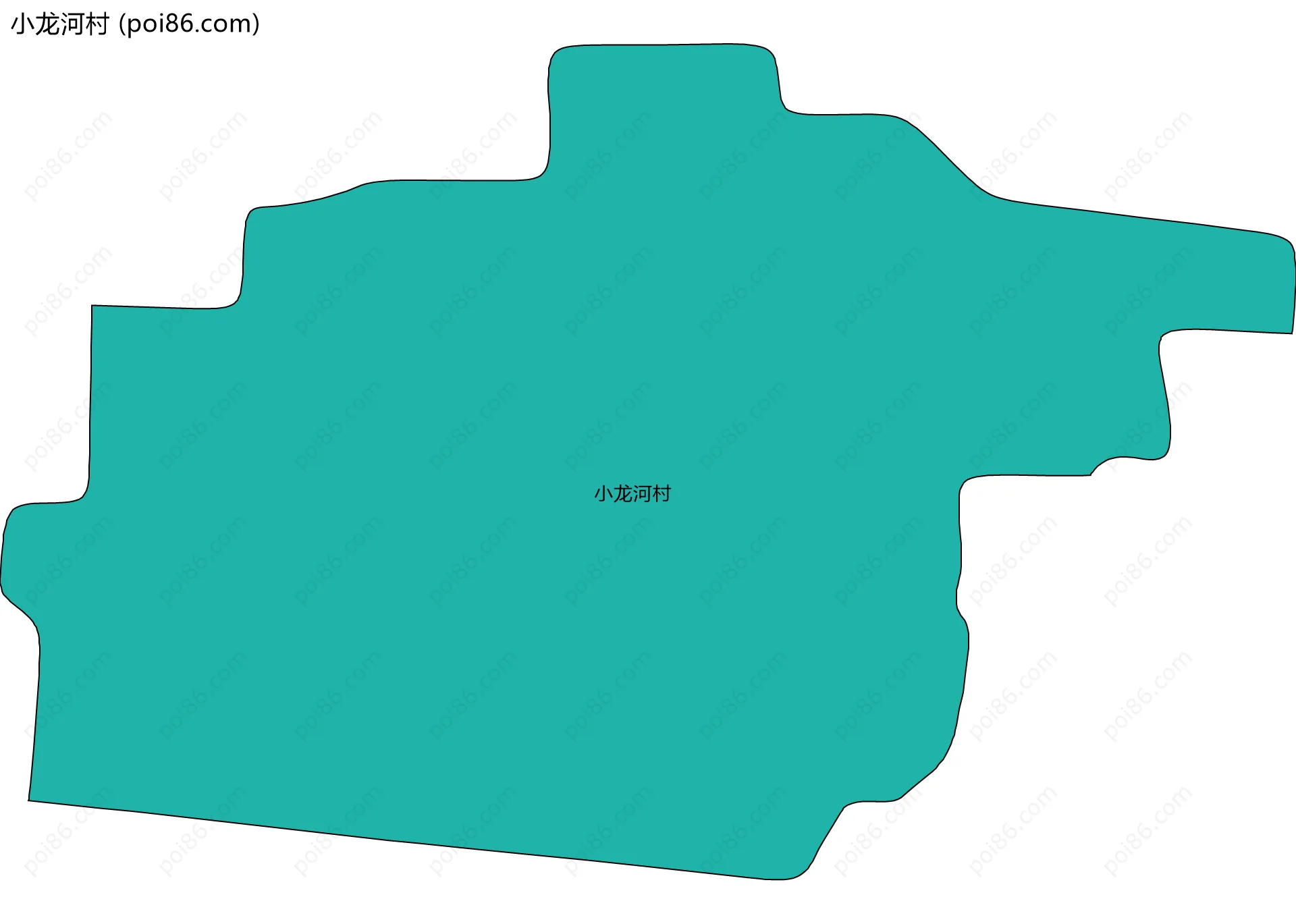 小龙河村边界地图