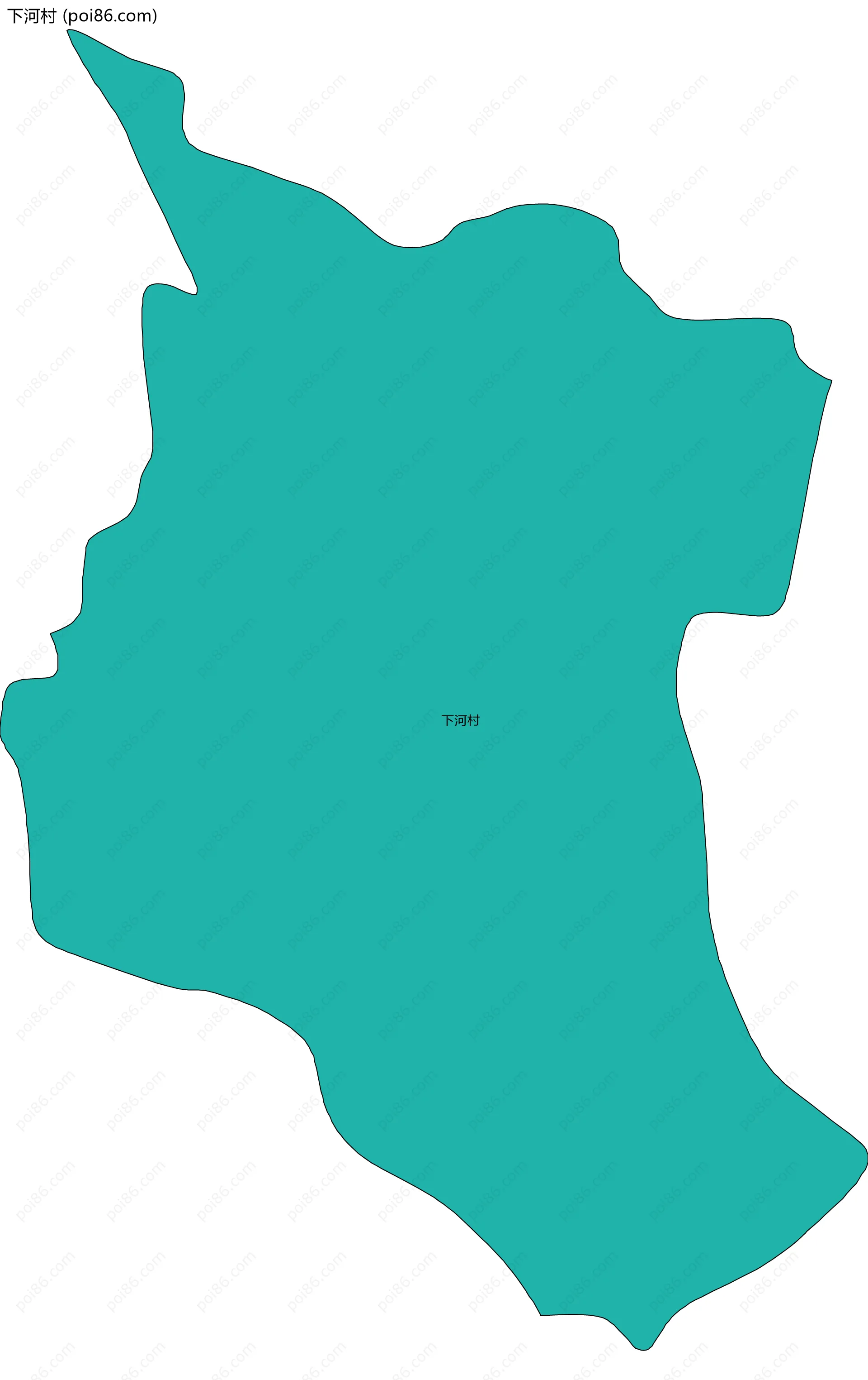 下河村边界地图