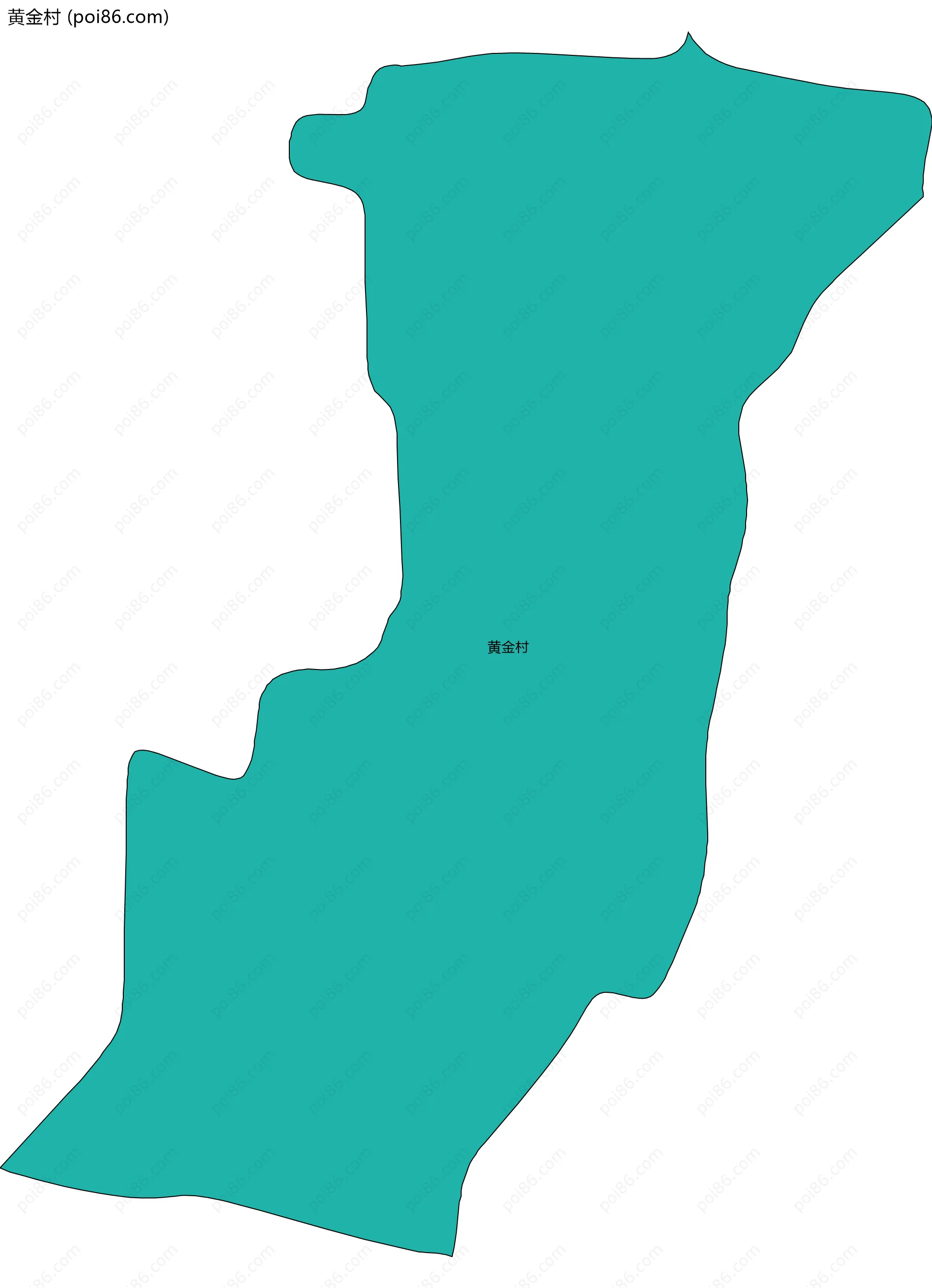 黄金村边界地图