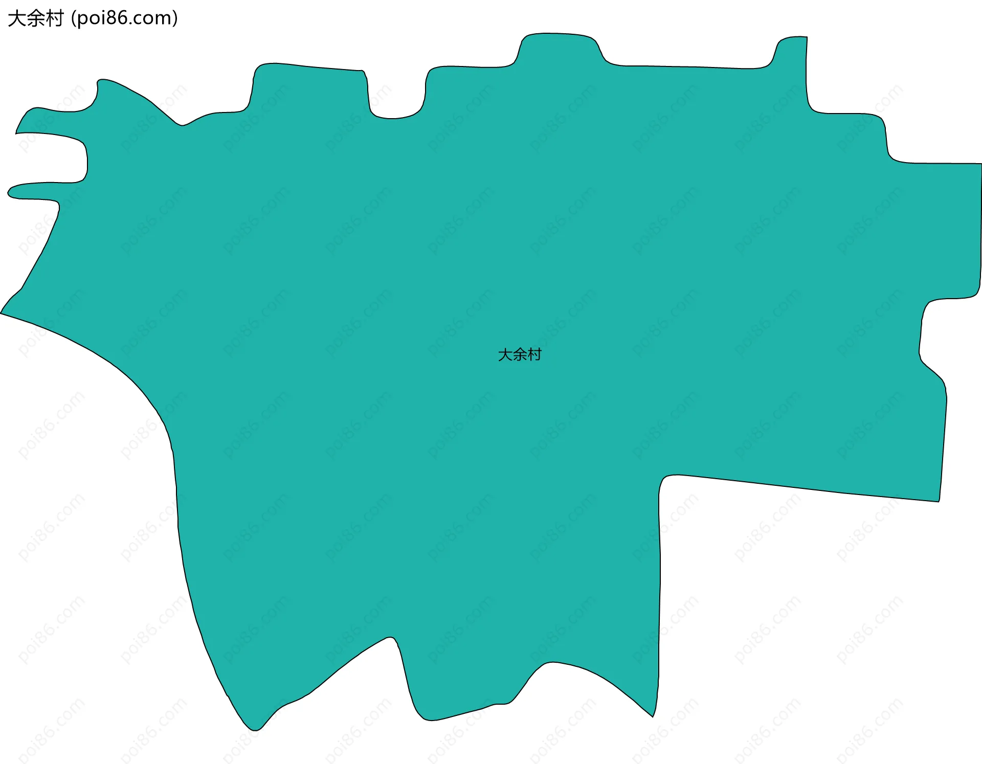 大余村边界地图