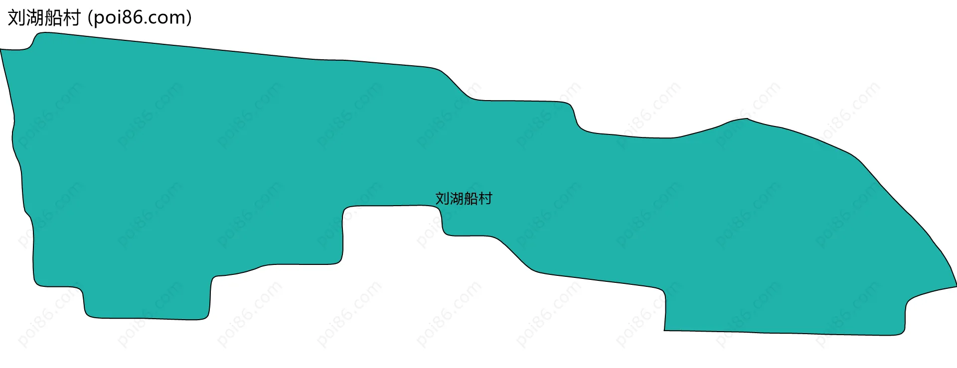 刘湖船村边界地图