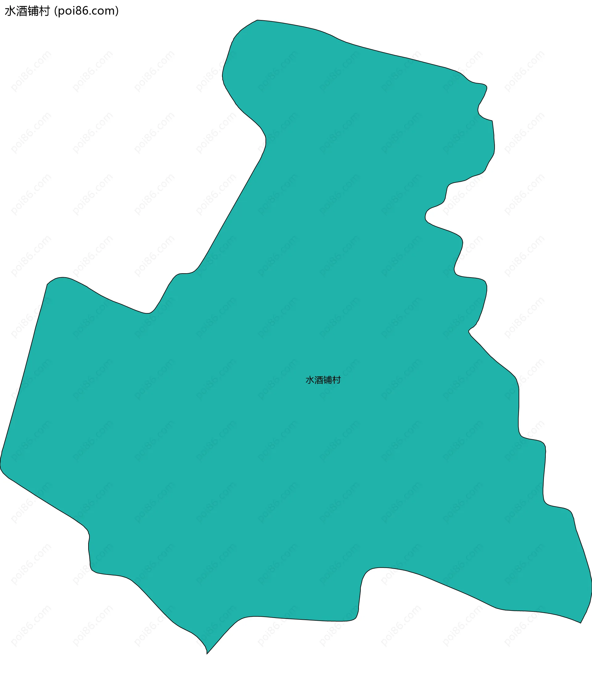 水酒铺村边界地图