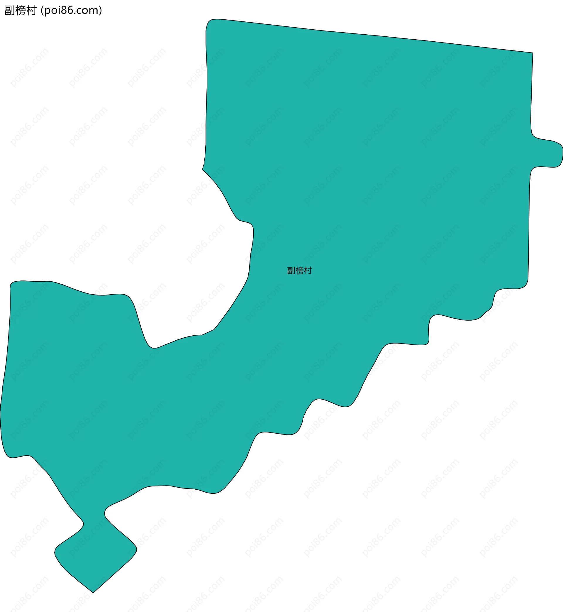 副榜村边界地图