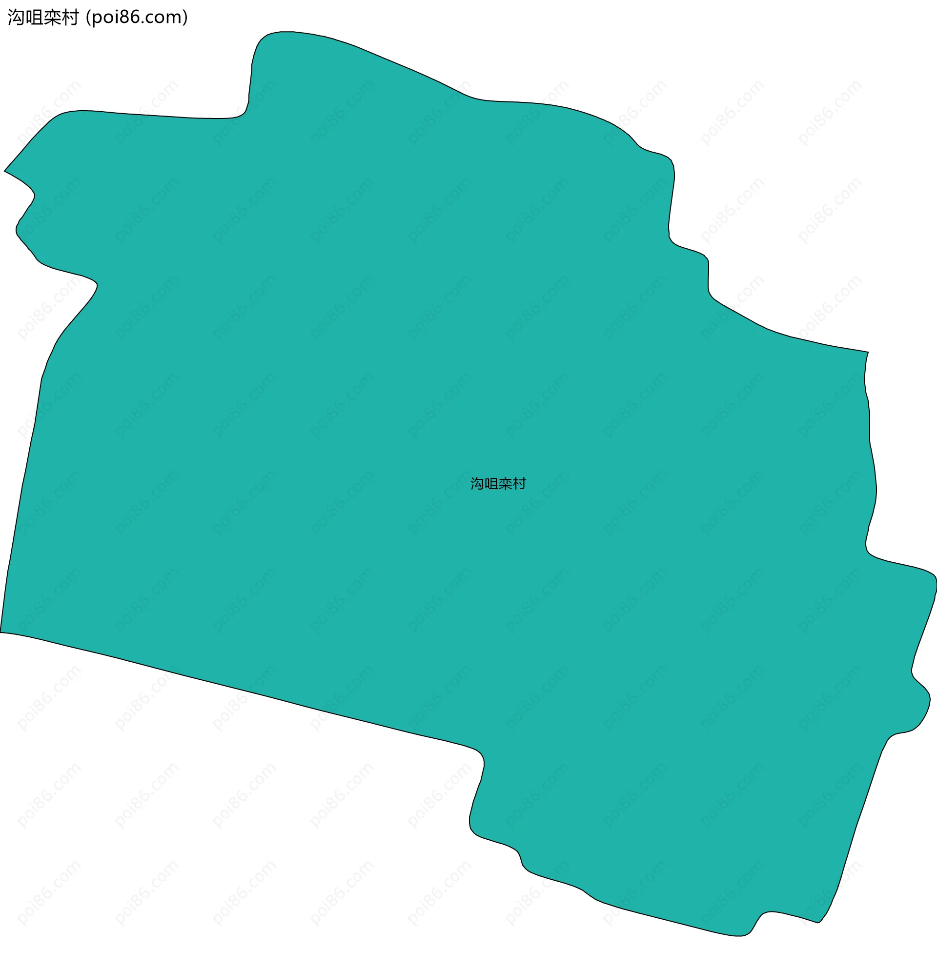 沟咀栾村边界地图