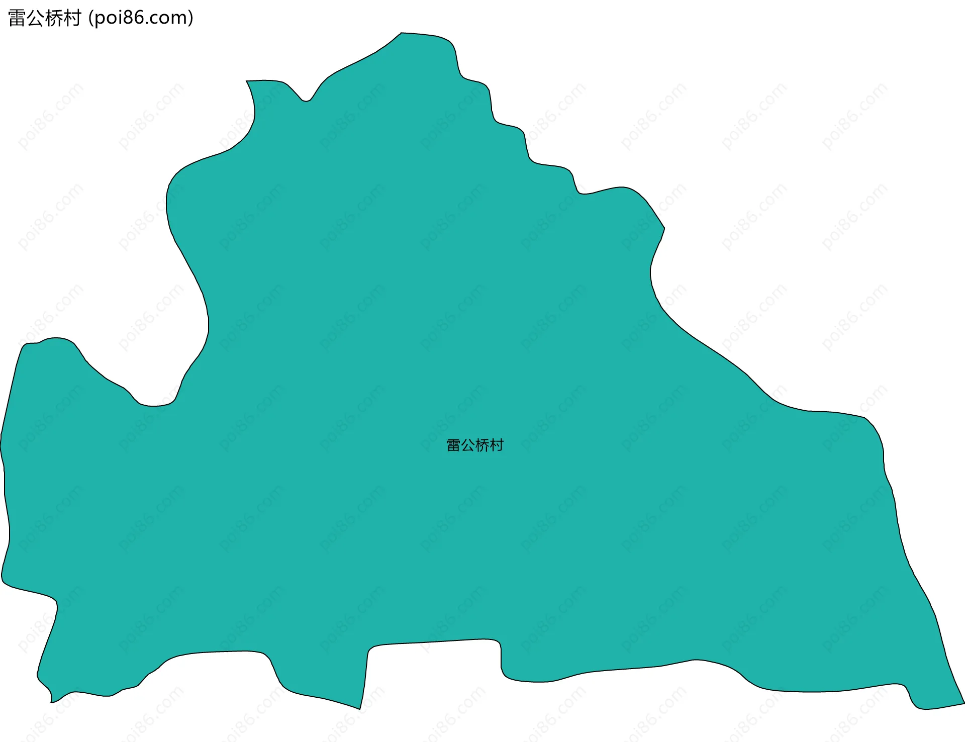 雷公桥村边界地图