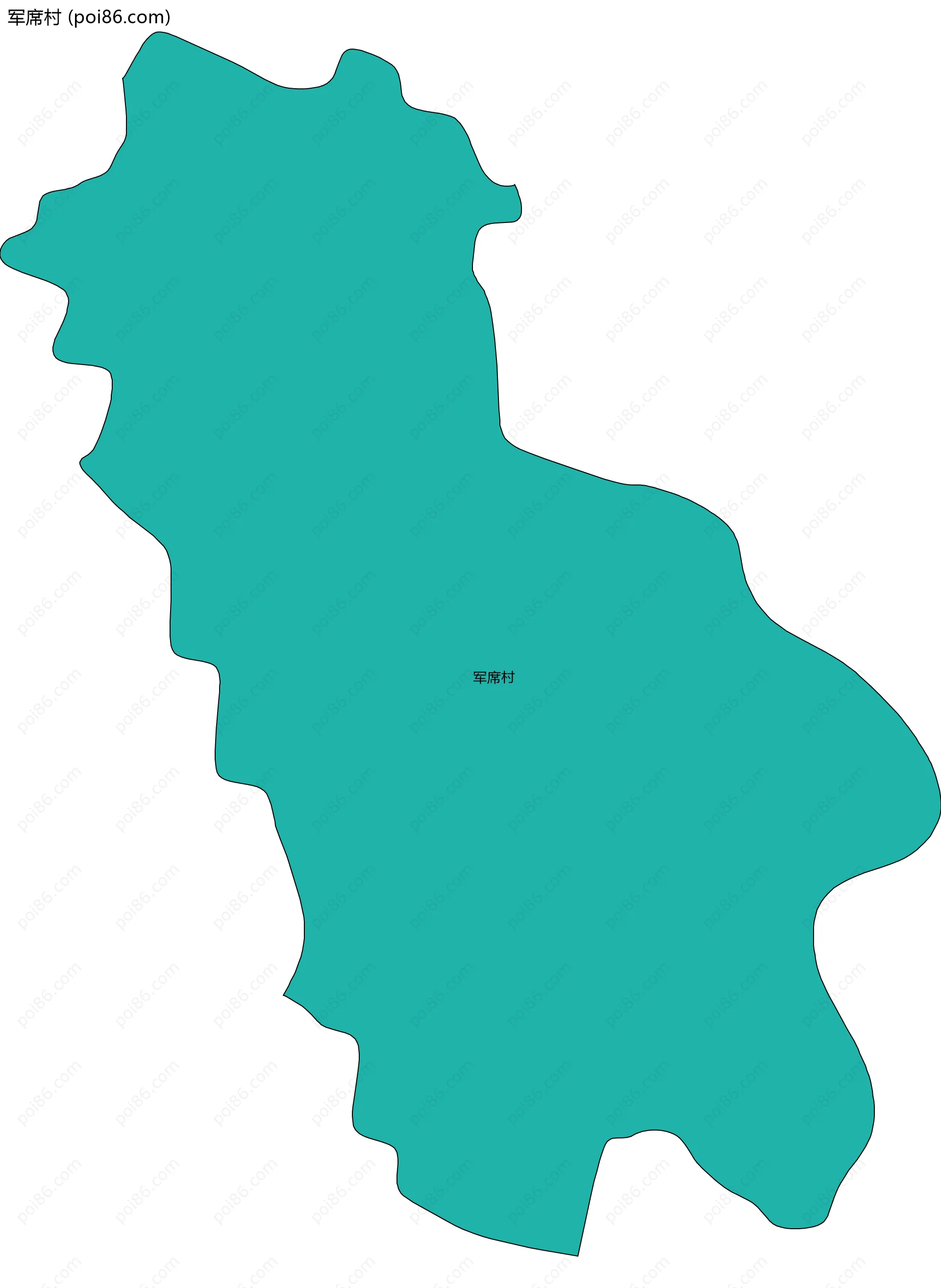 军席村边界地图