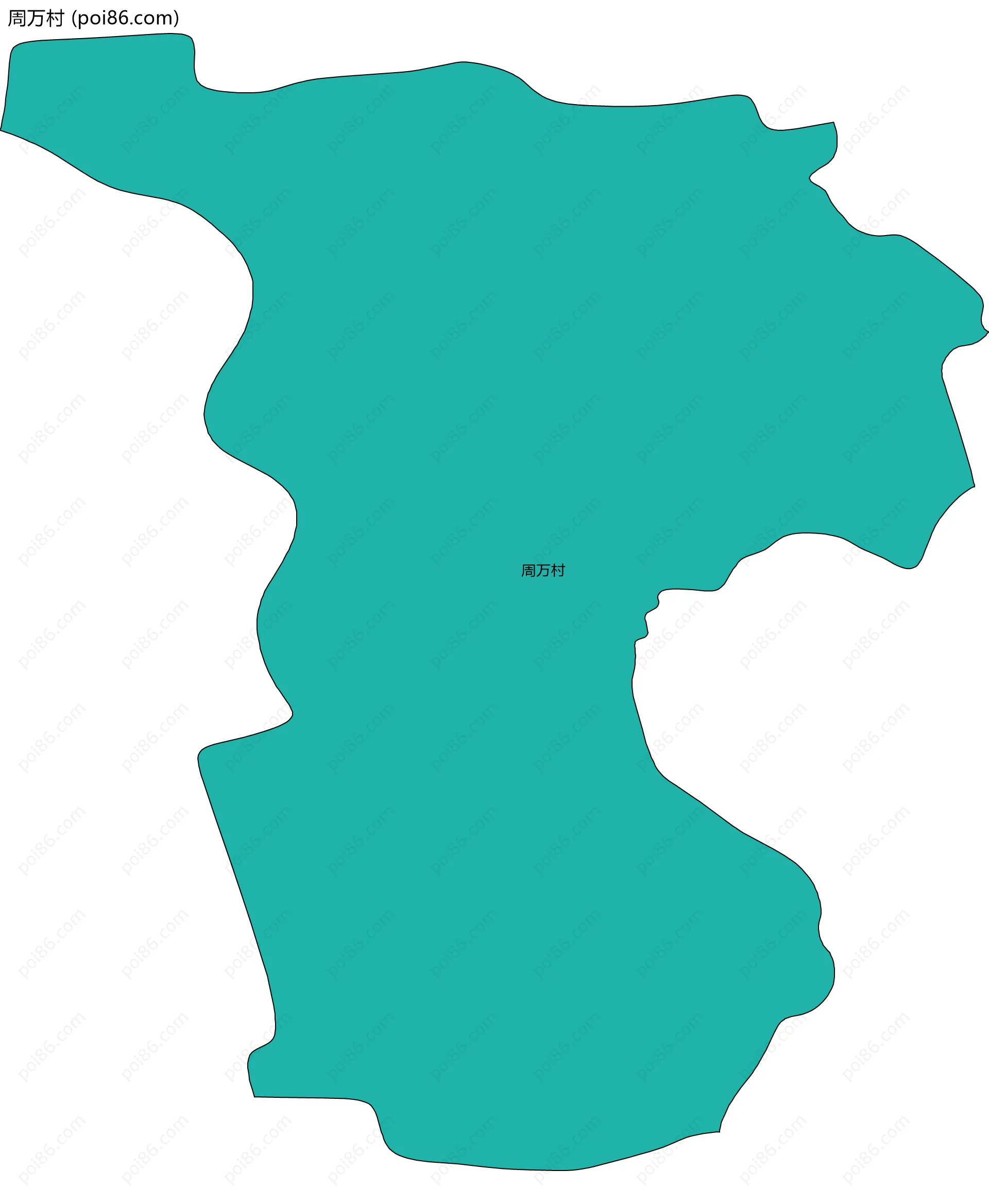 周万村边界地图