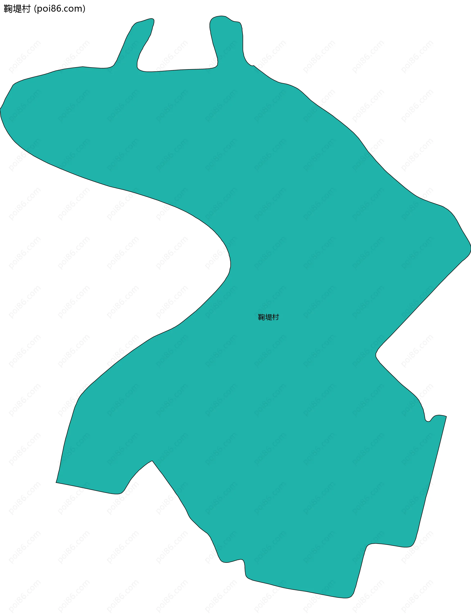 鞠堤村边界地图