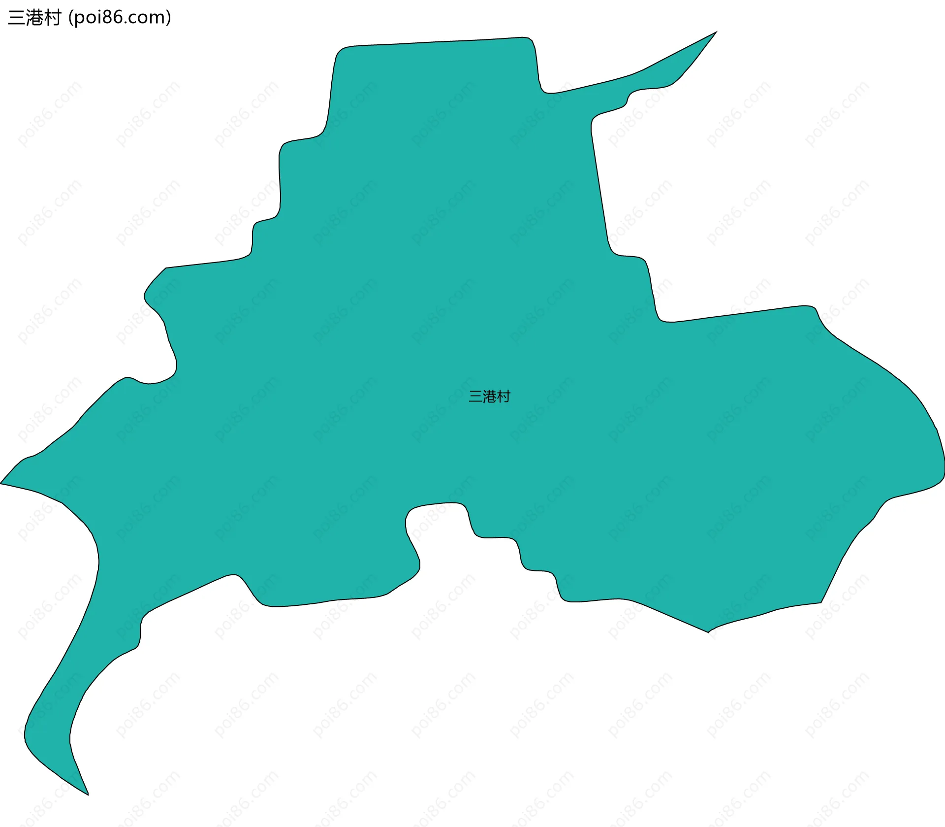 三港村边界地图