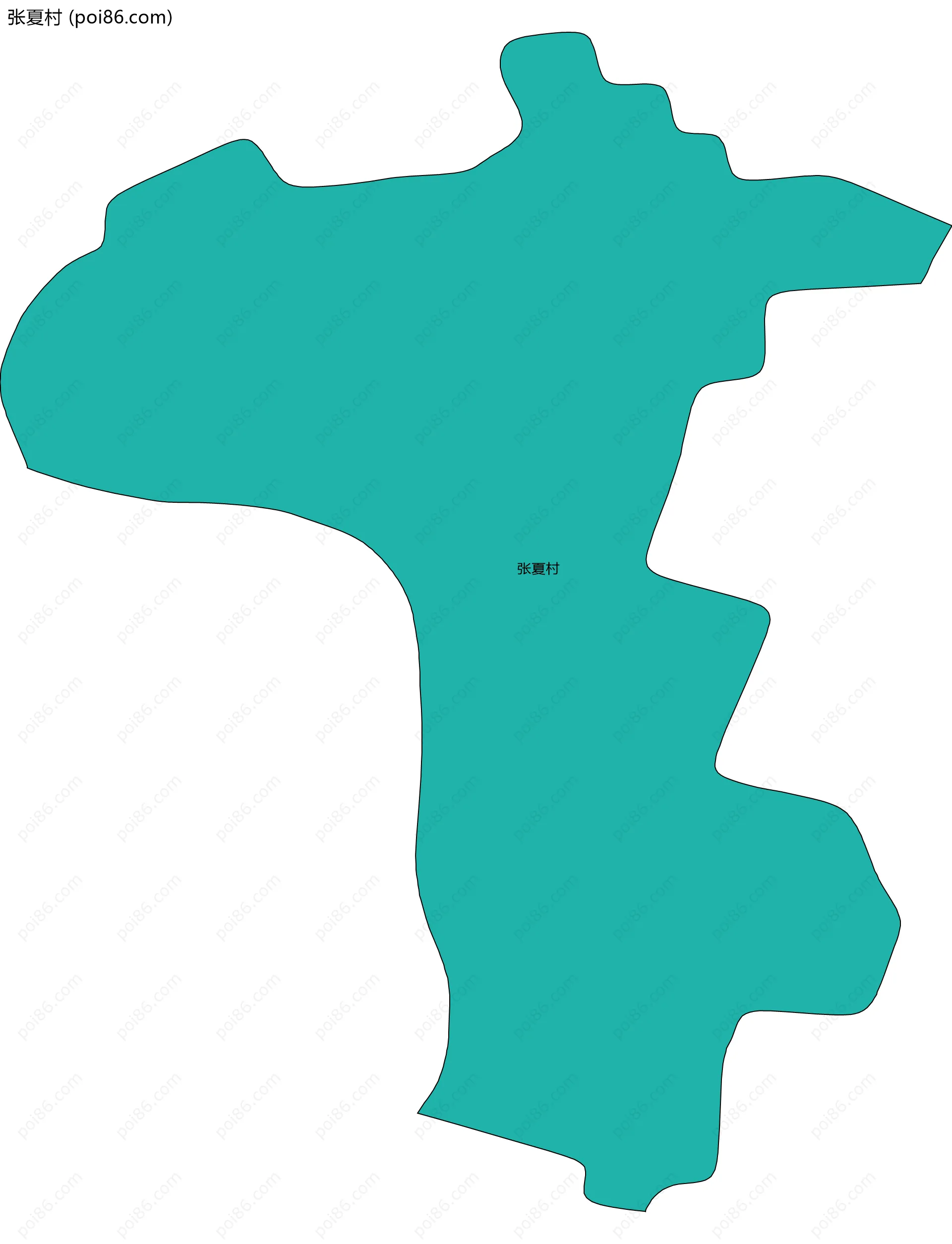 张夏村边界地图