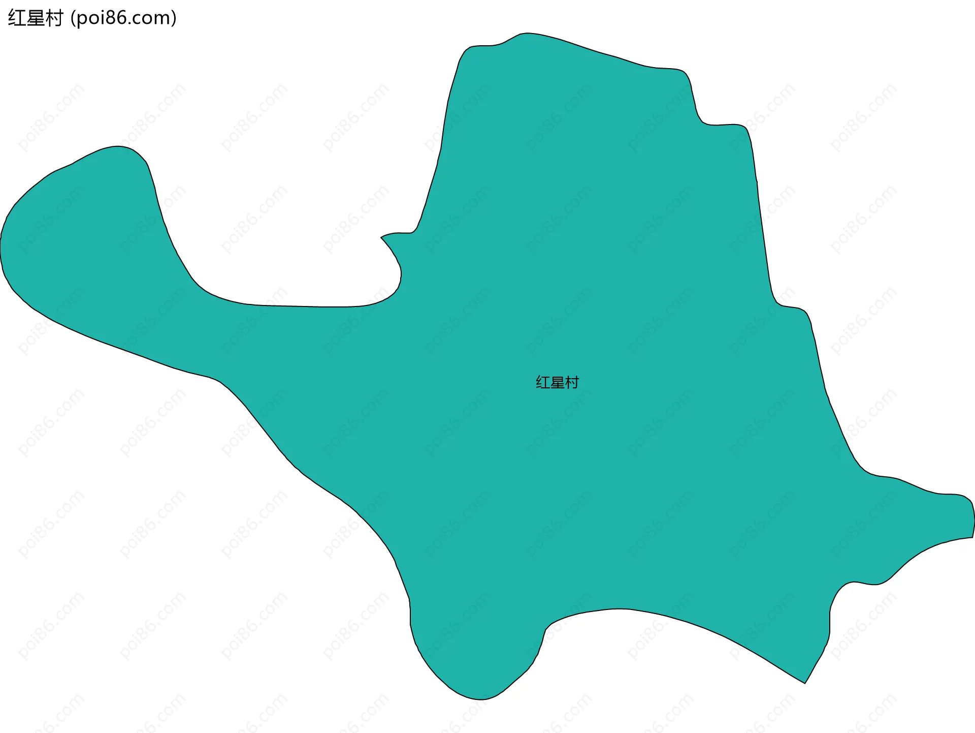 红星村边界地图