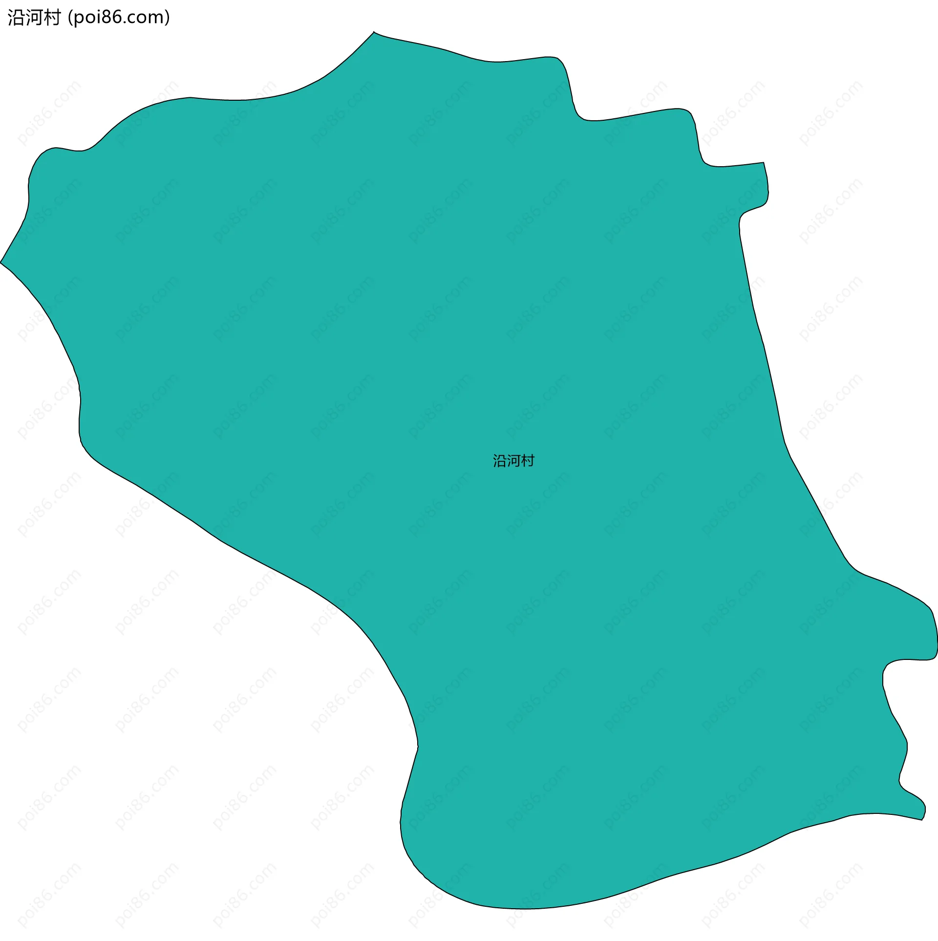 沿河村边界地图