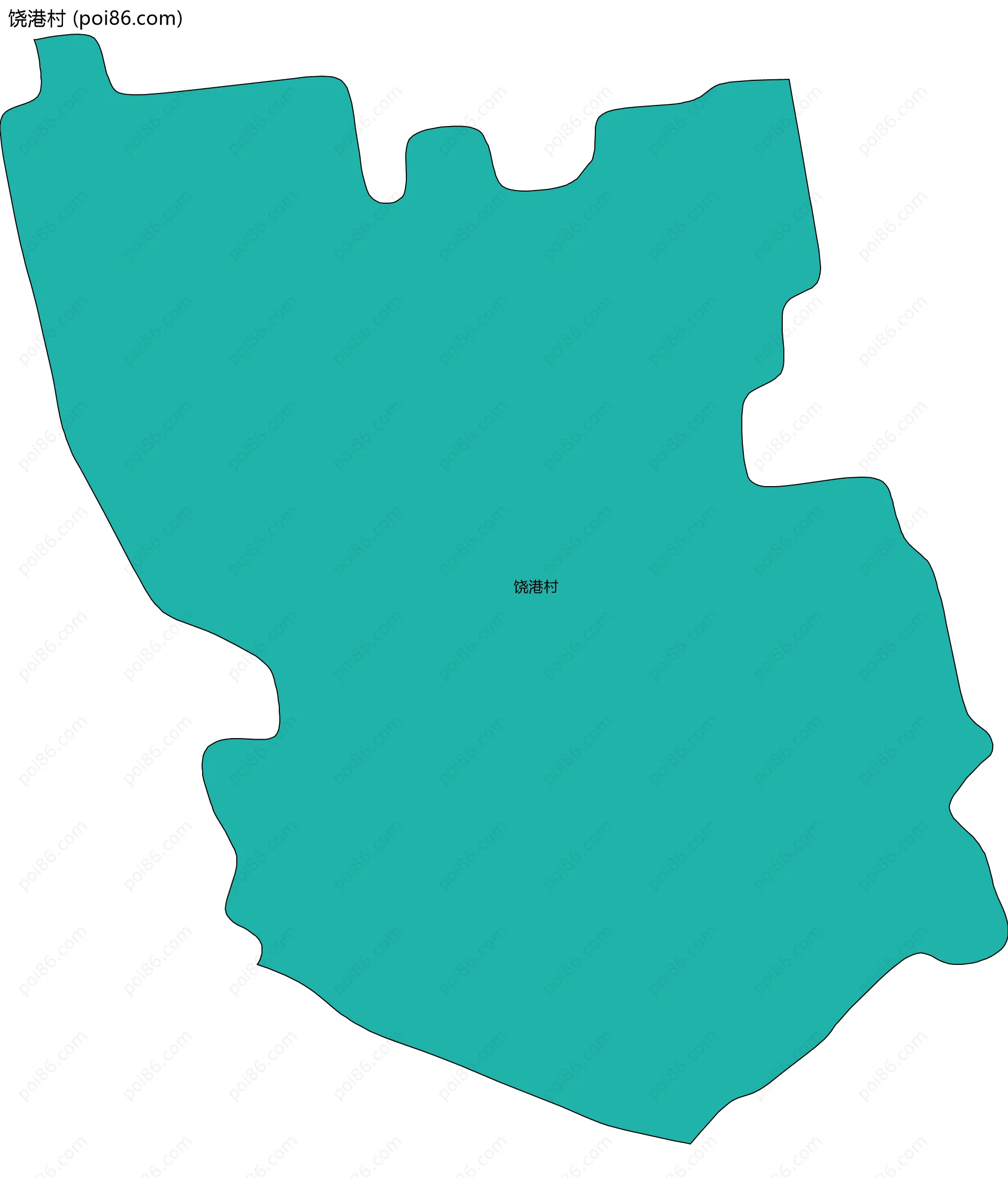 饶港村边界地图