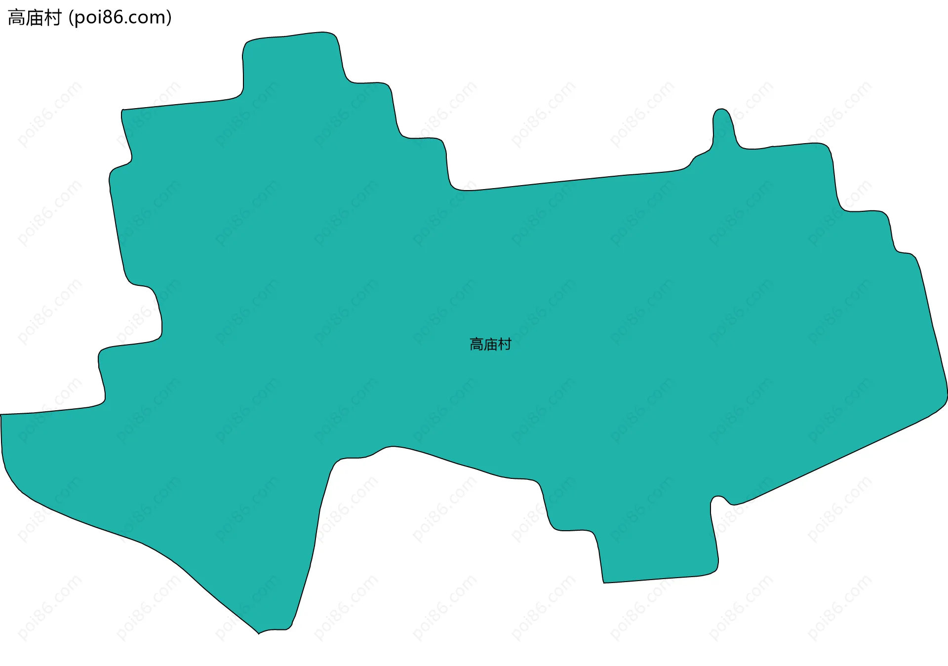 高庙村边界地图