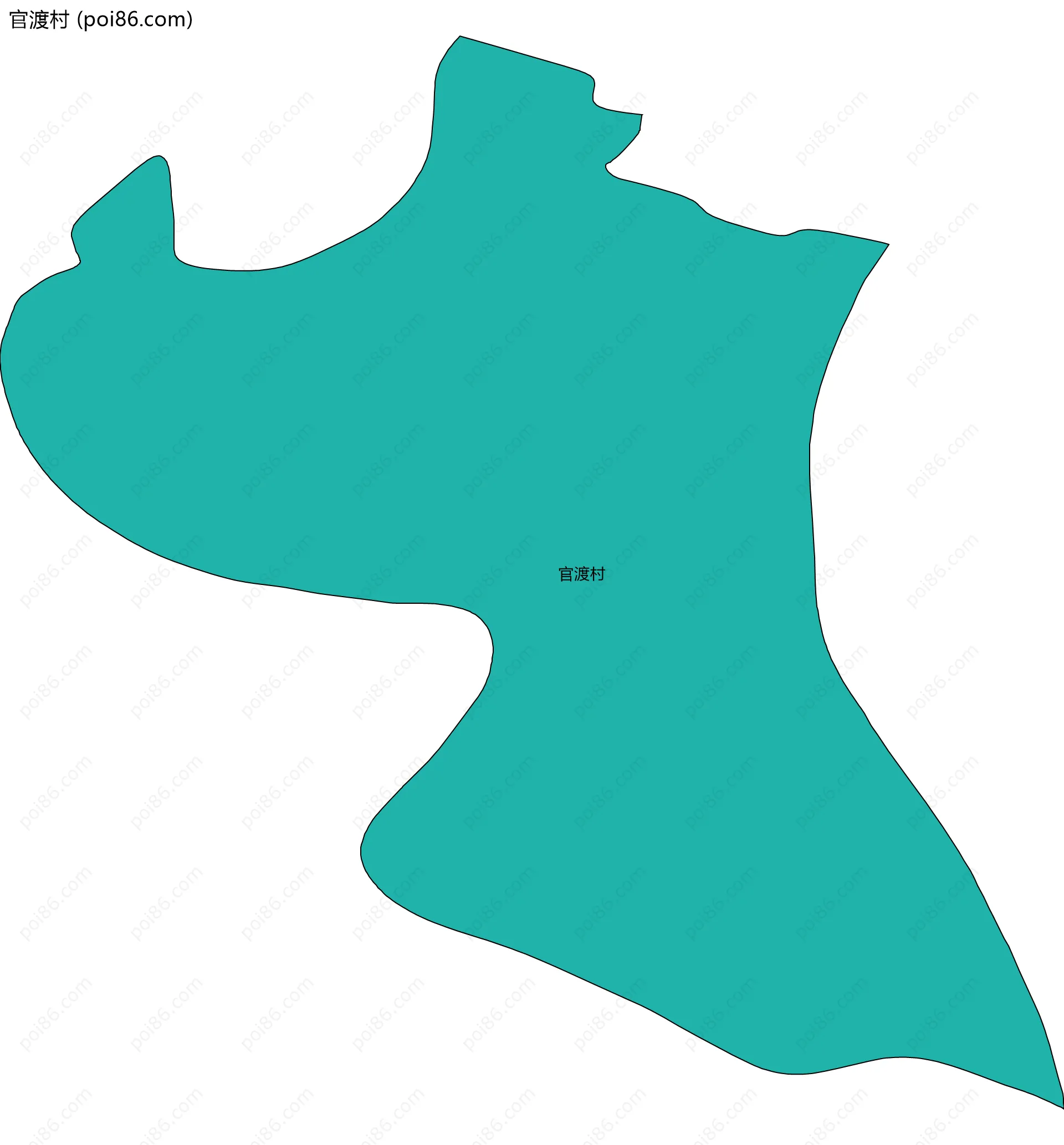 官渡村边界地图