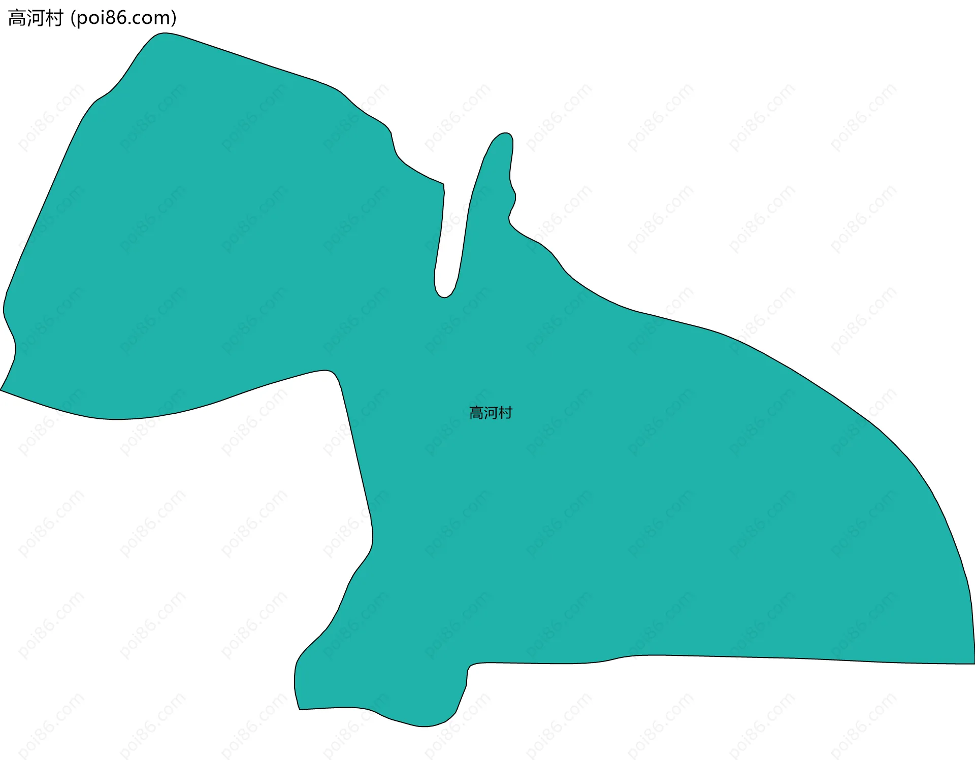 高河村边界地图