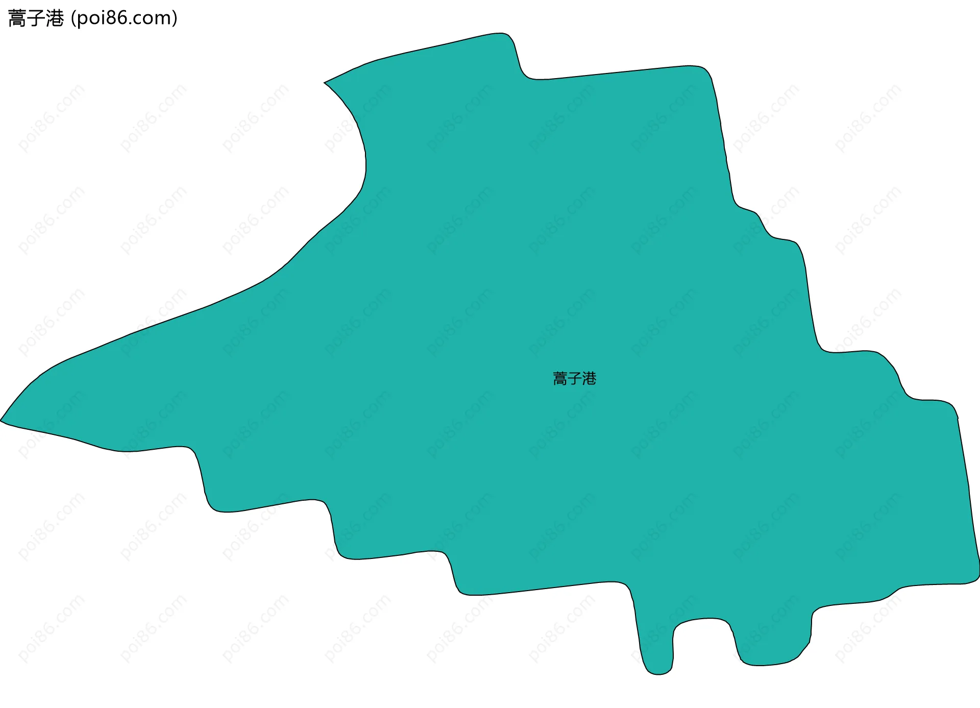 蒿子港边界地图