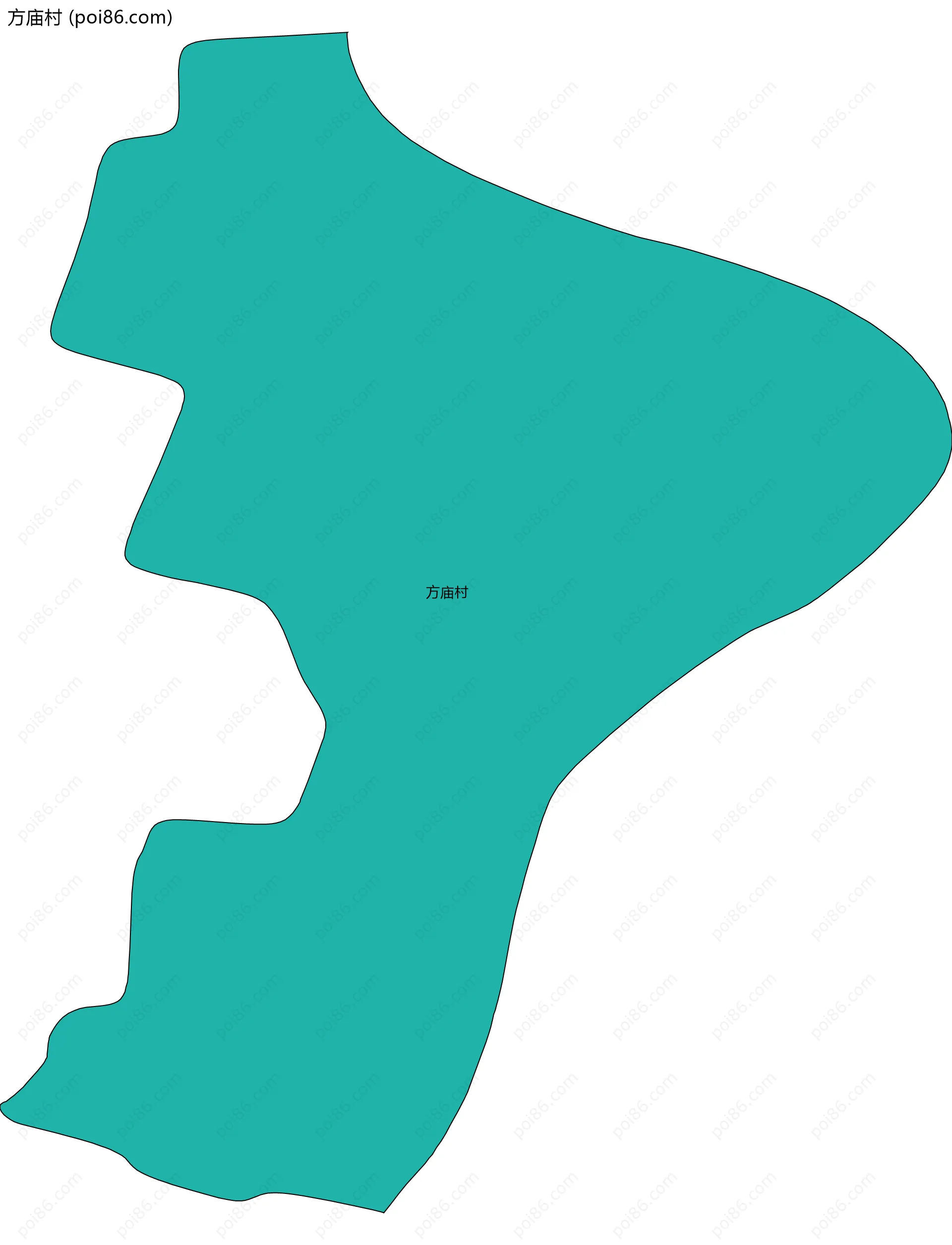 方庙村边界地图