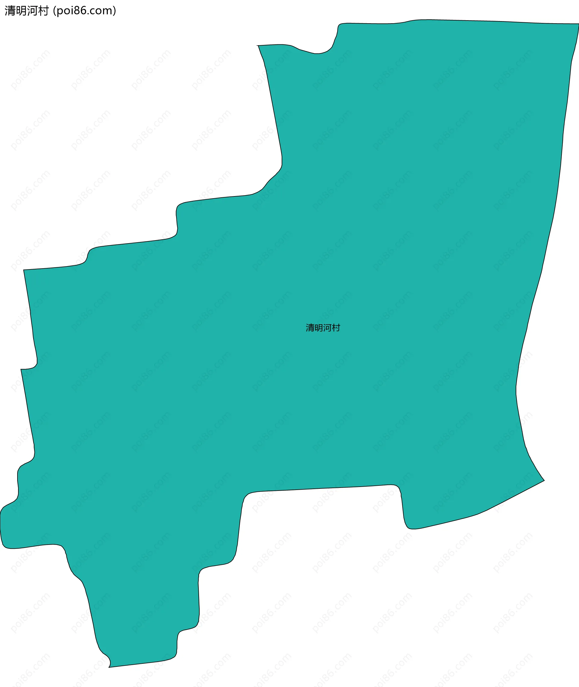 清明河村边界地图