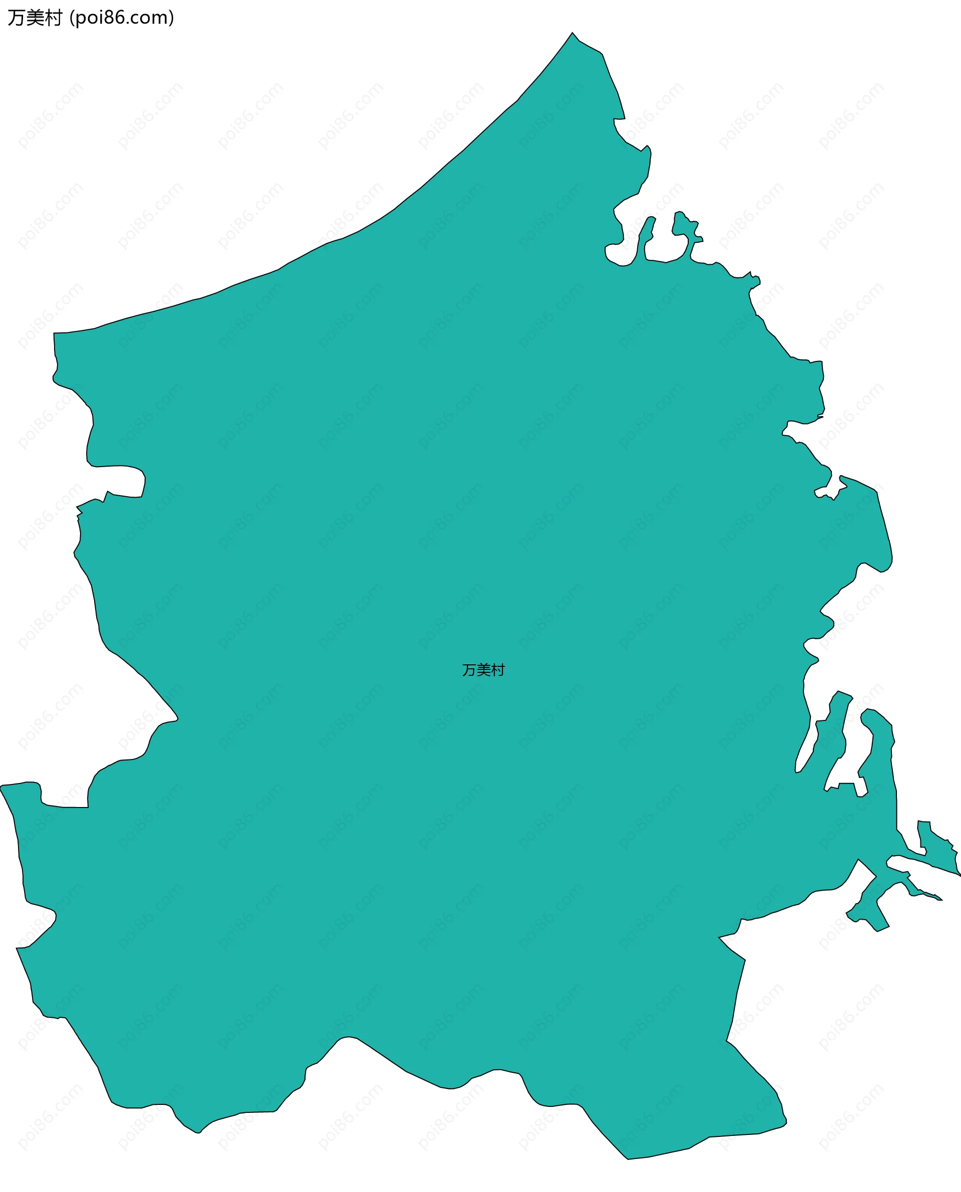 万美村边界地图