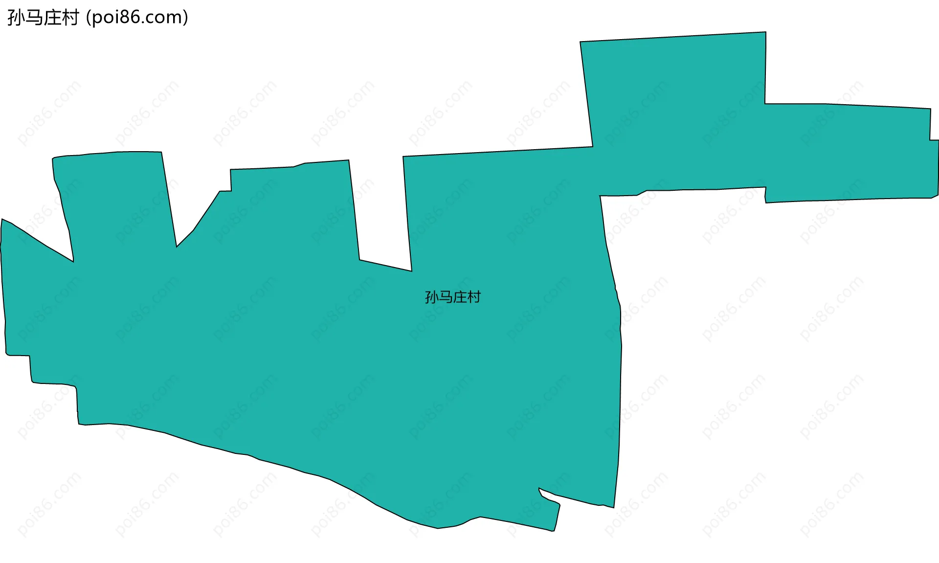 孙马庄村边界地图