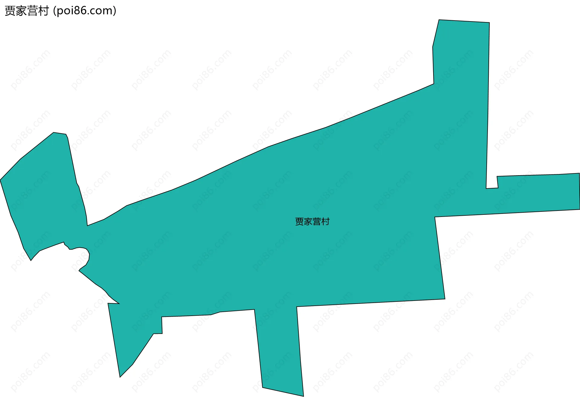 贾家营村边界地图