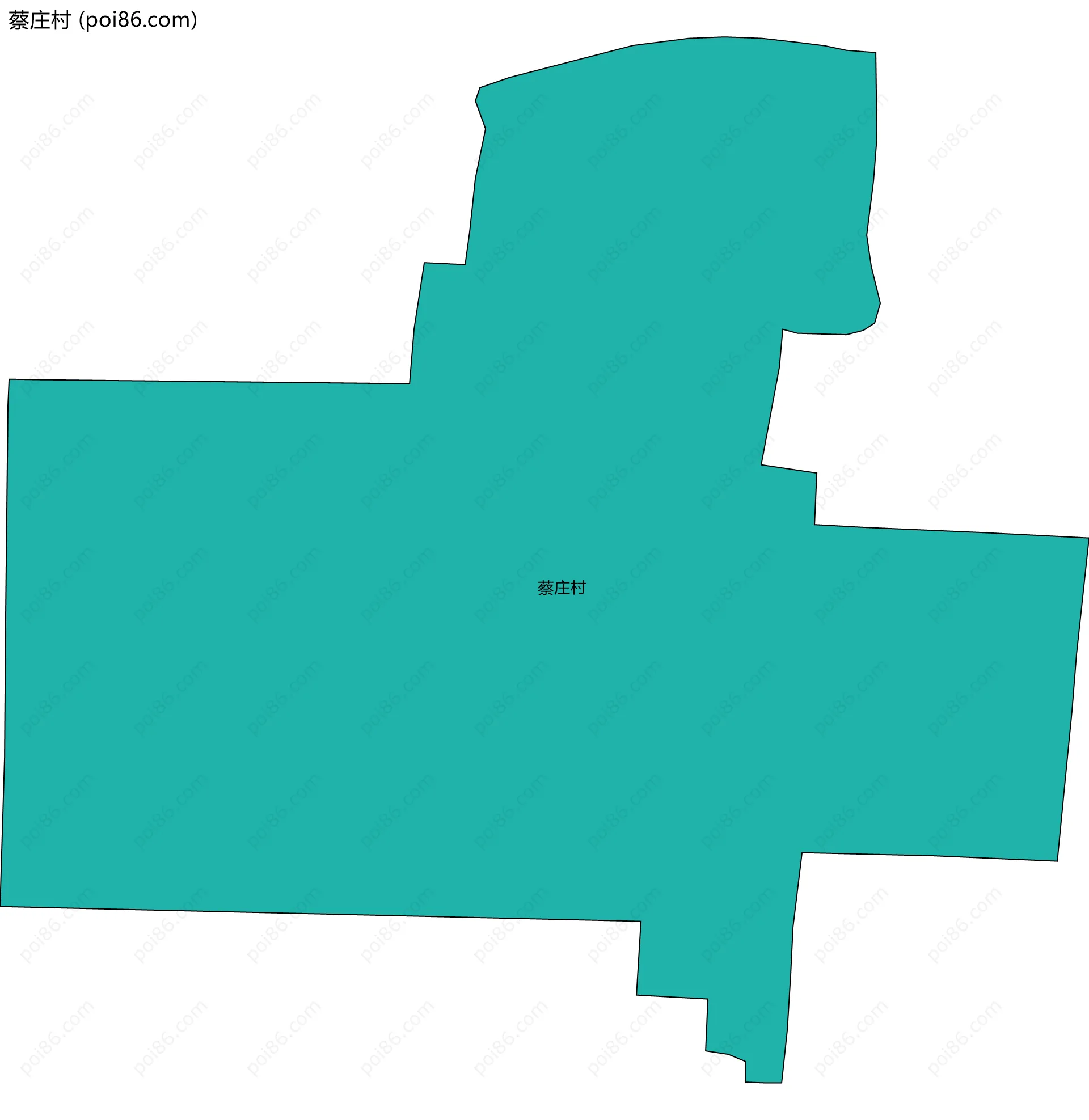 蔡庄村边界地图