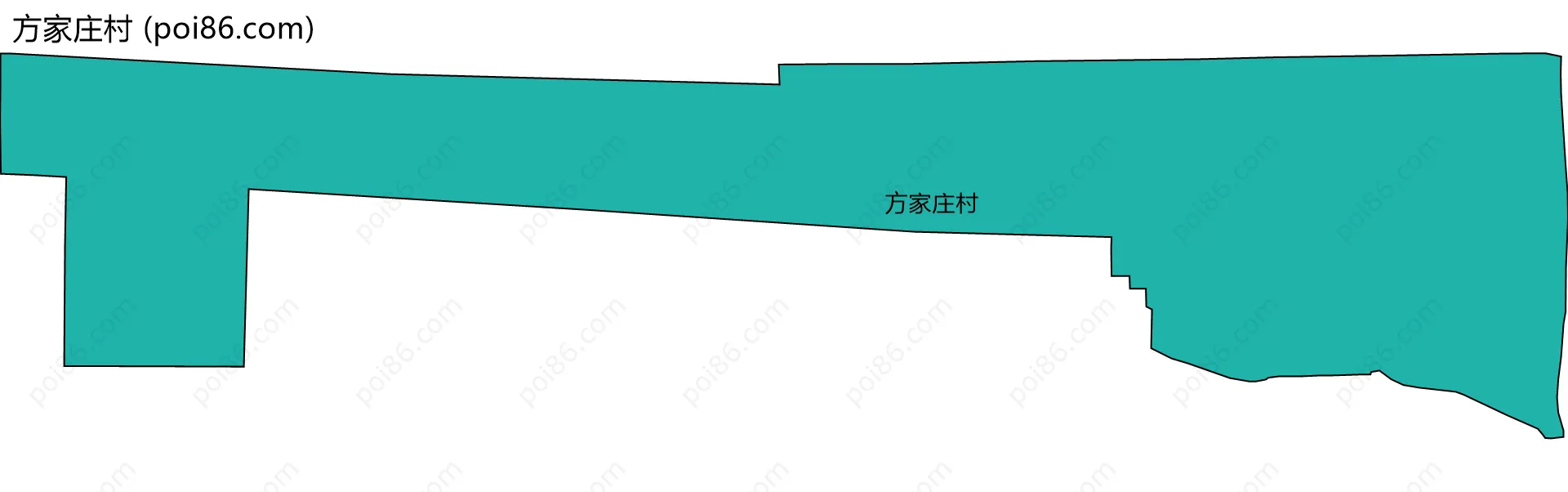 方家庄村边界地图