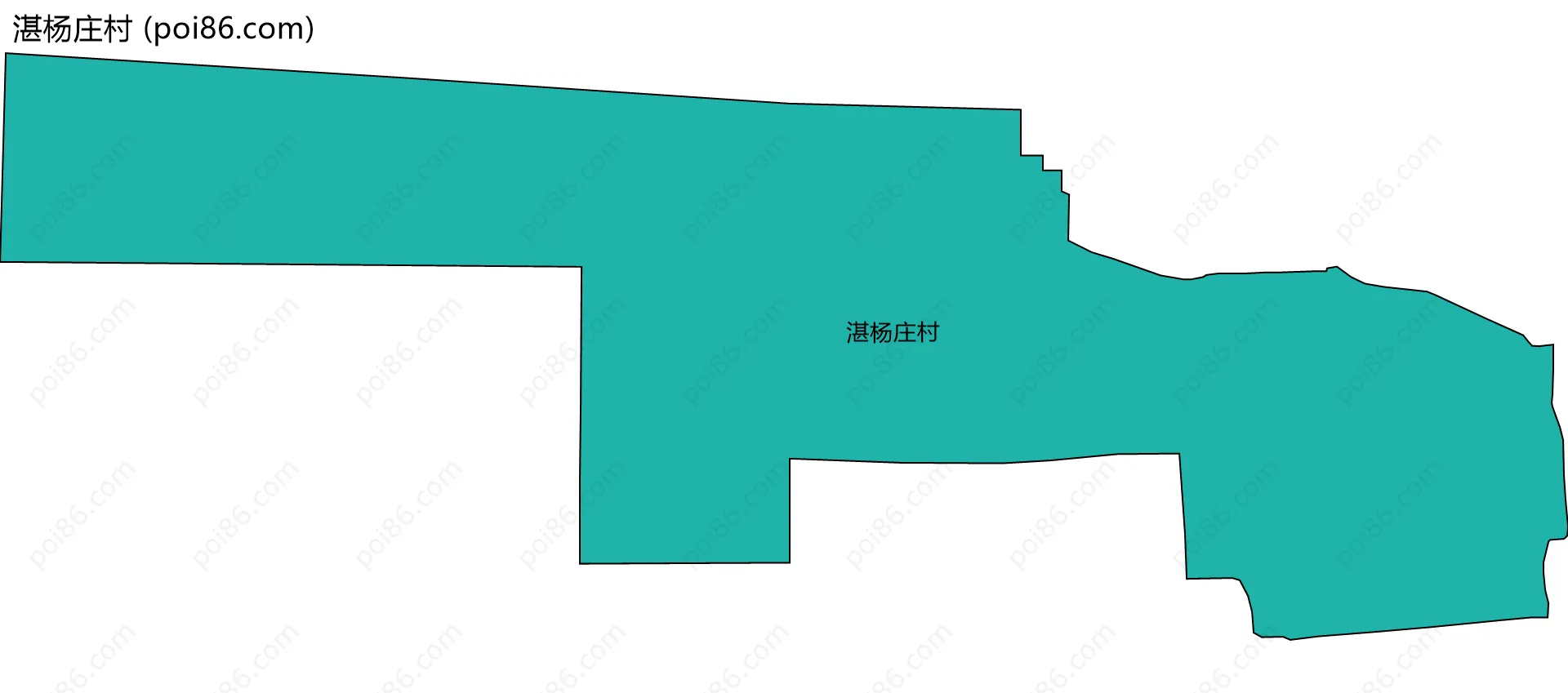 湛杨庄村边界地图