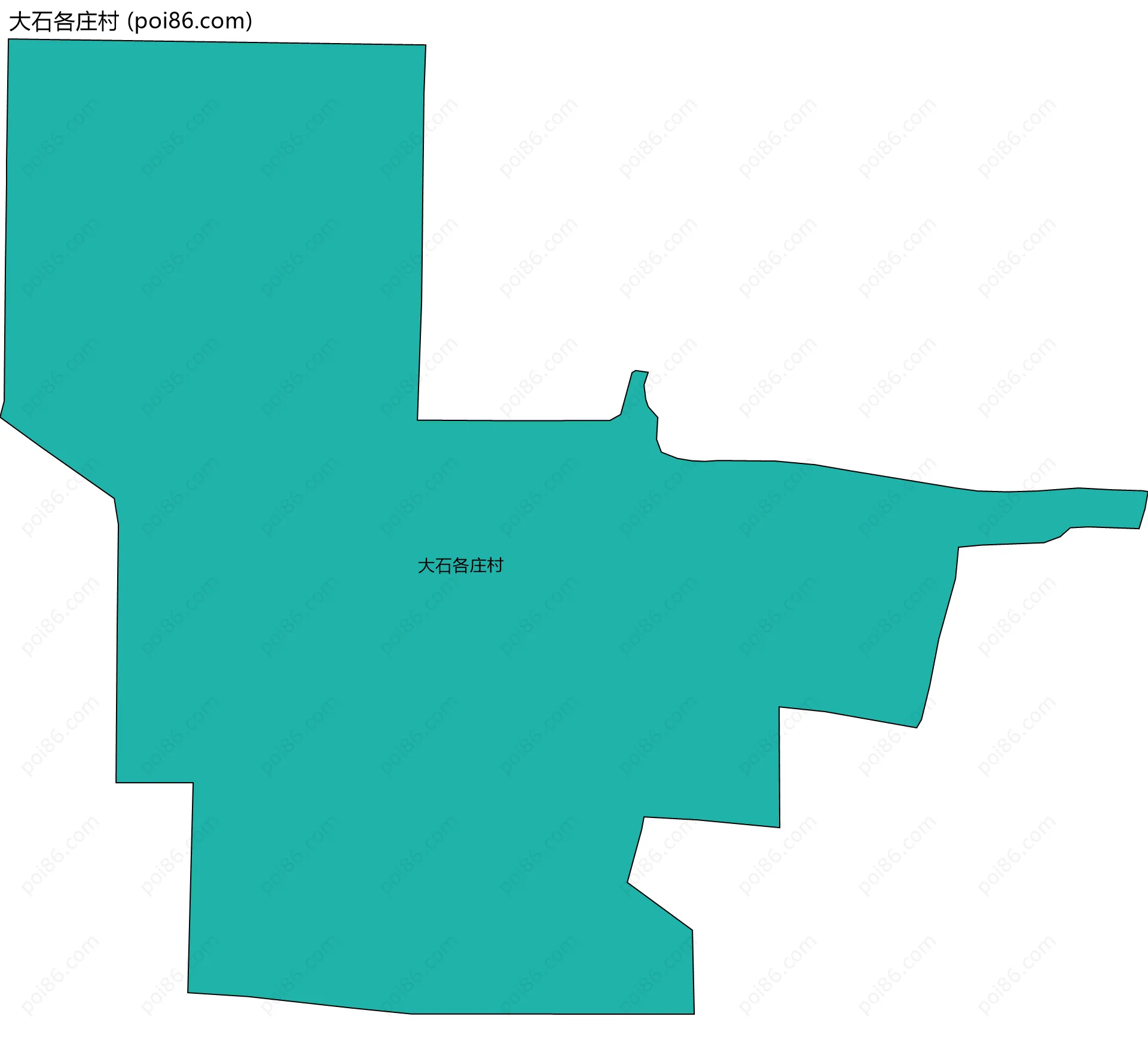 大石各庄村边界地图